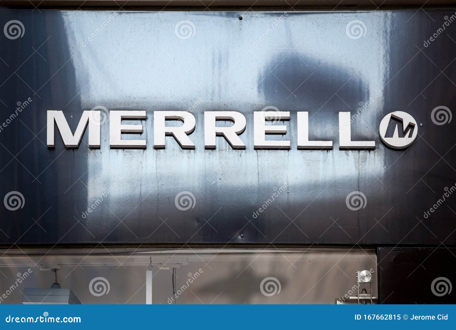 Merrell in Front of Their Retailer Shop for Prague. Editorial Image - Image of branding, footwear: 167662815