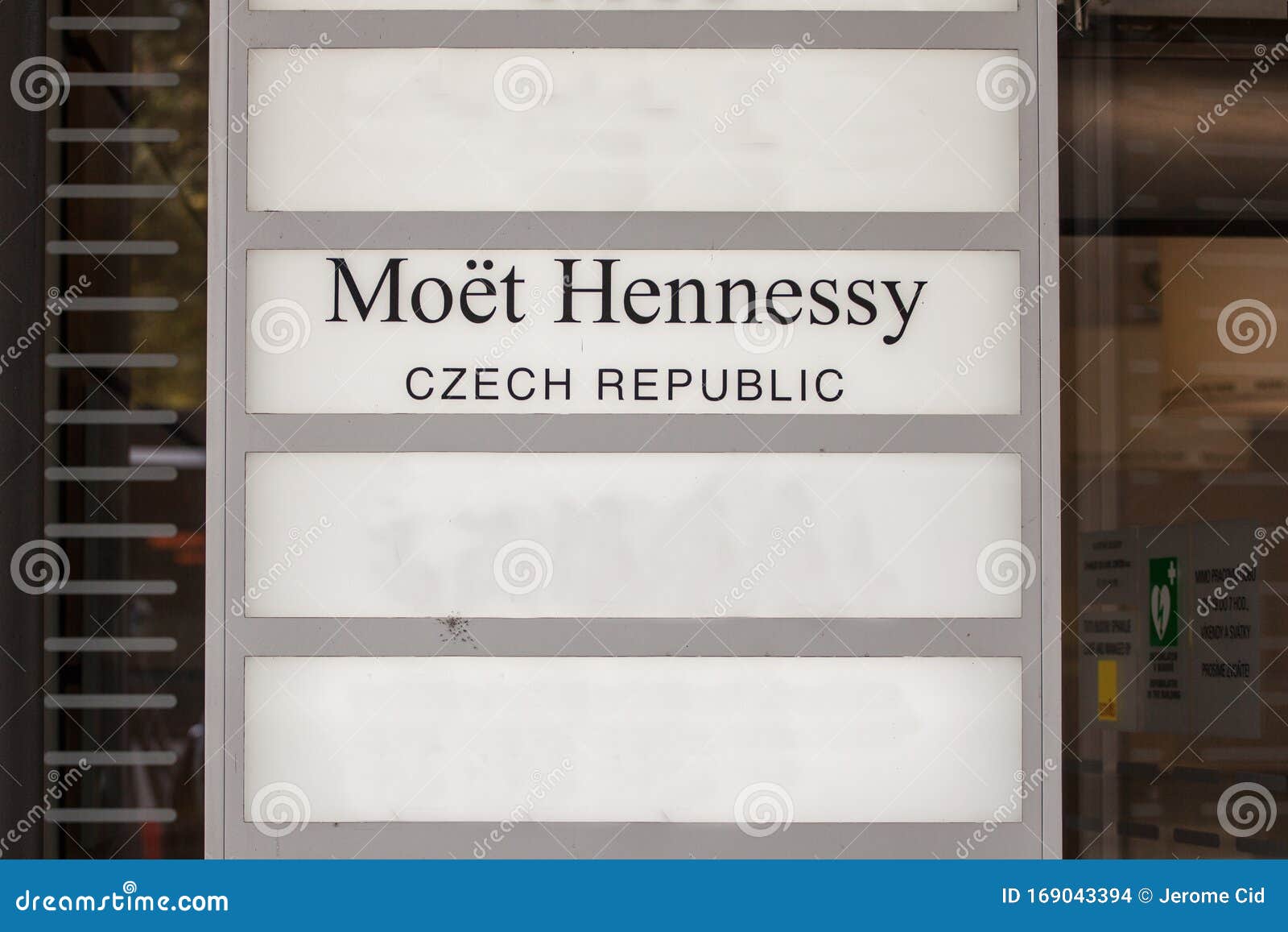 Moet Hennessy Logo in Front of Their Office for Czech Republic