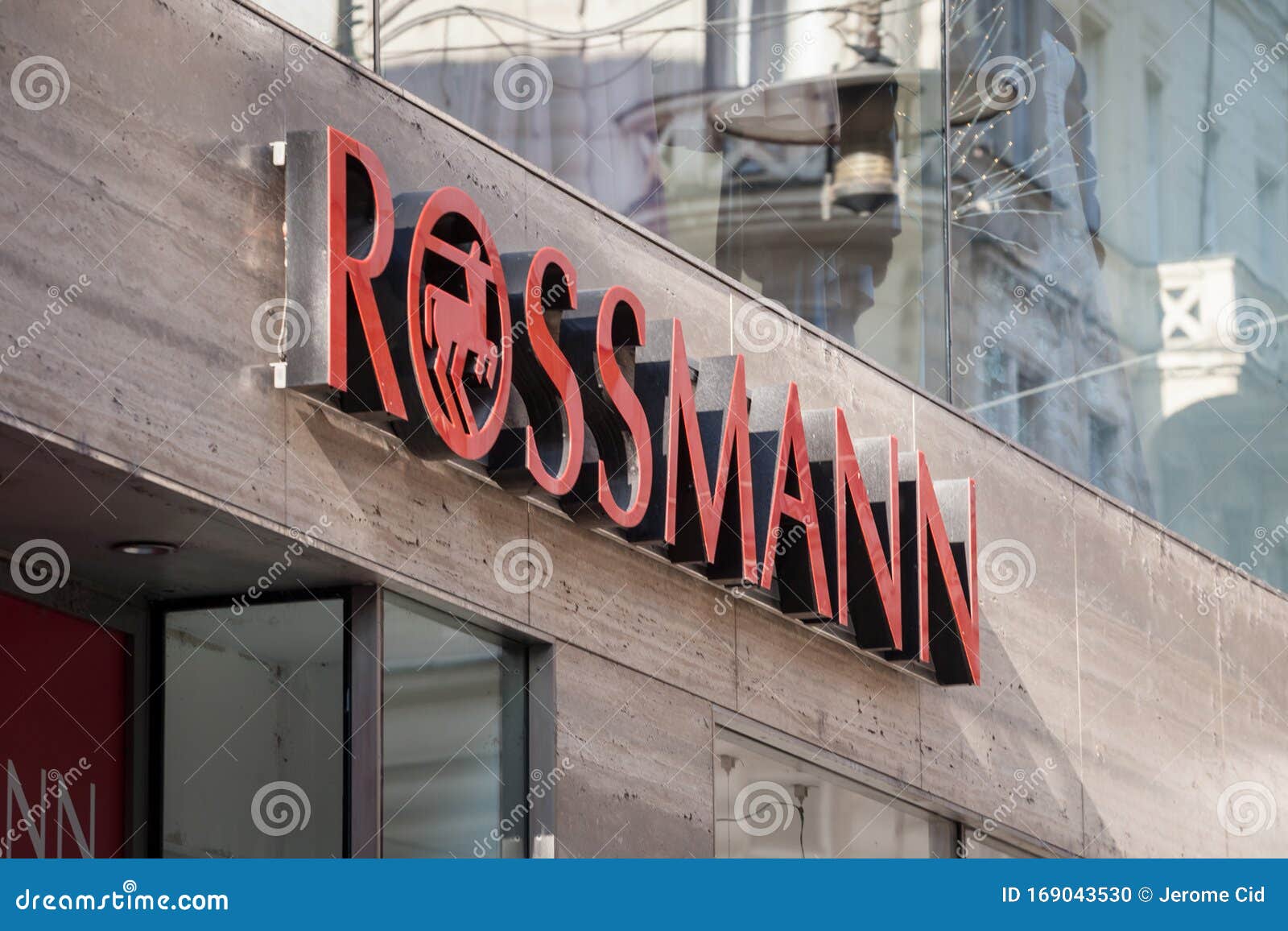 POLAND, BYDGOSZCZ - January 14, 2022: Rossmann Drogeria Parfumeria Cosmetic  Shop. Signage of Germany's second-largest drug store chain Stock Photo