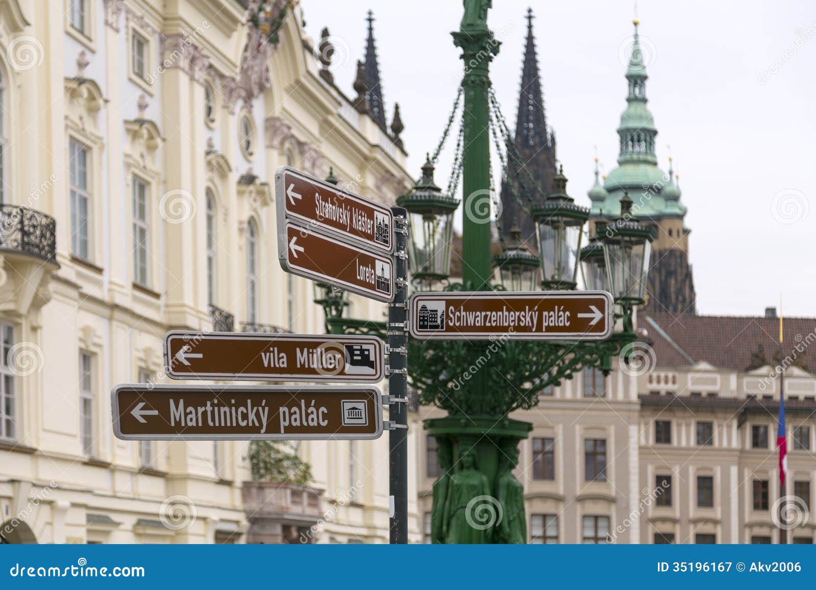 Prague in directions stock image. Image of direction 35196167