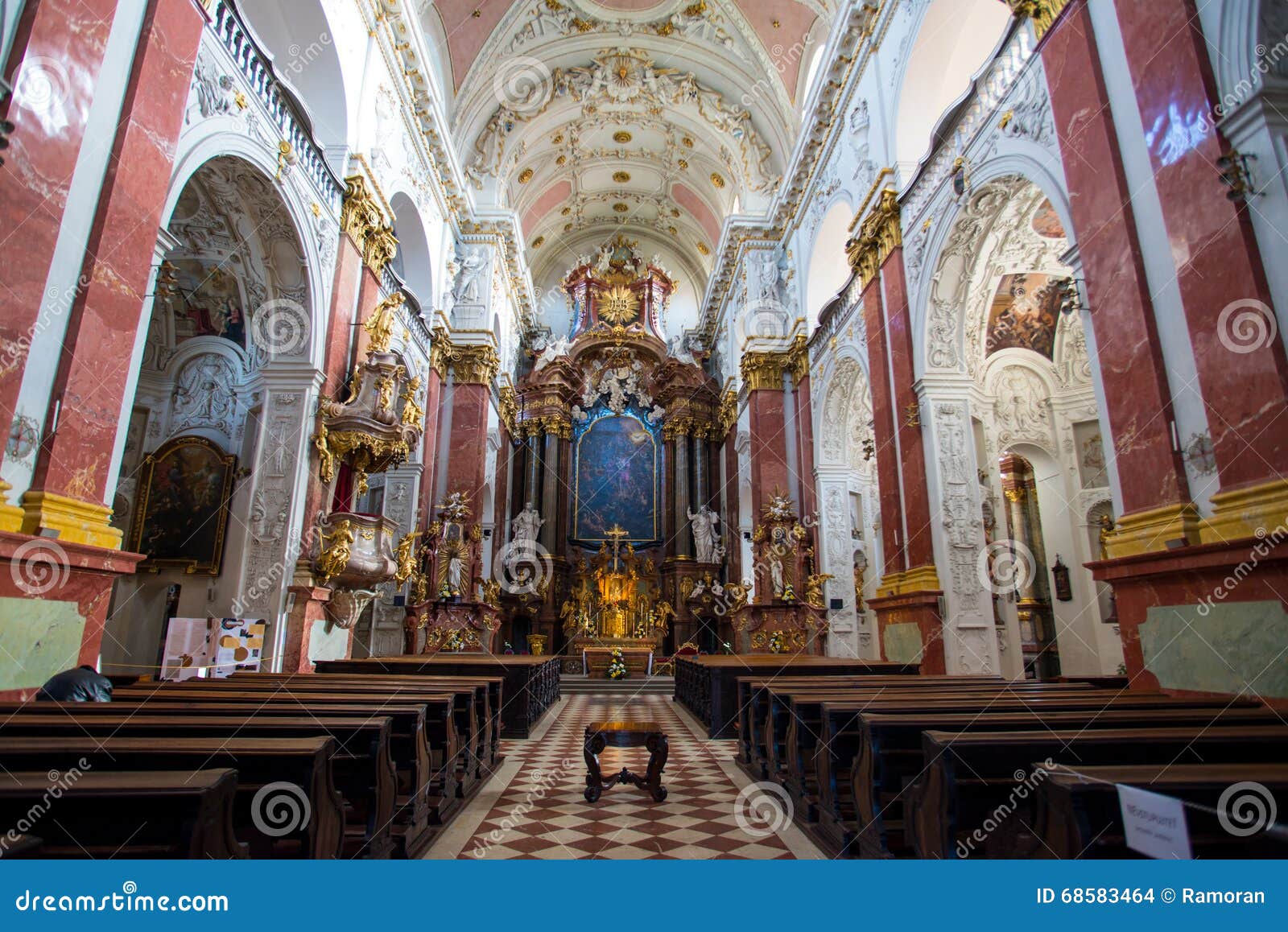 prague - interior of jesuits church