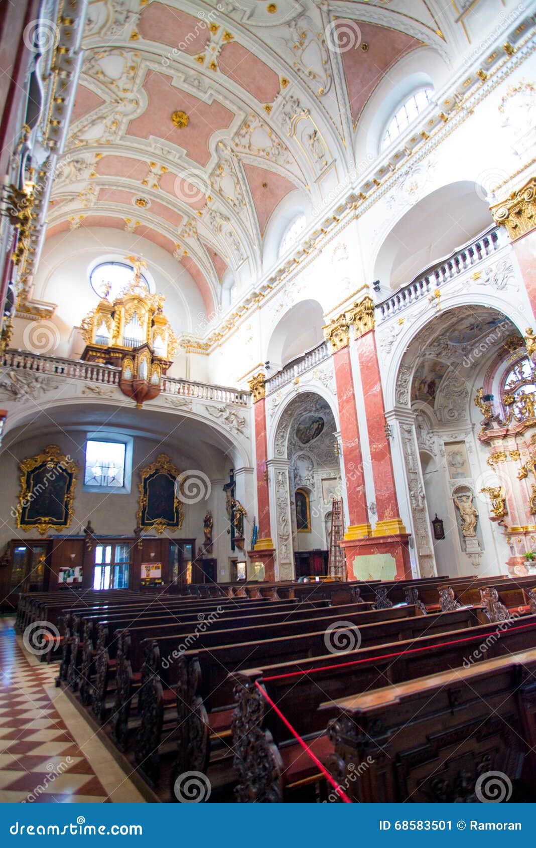 prague - interior of jesuits church