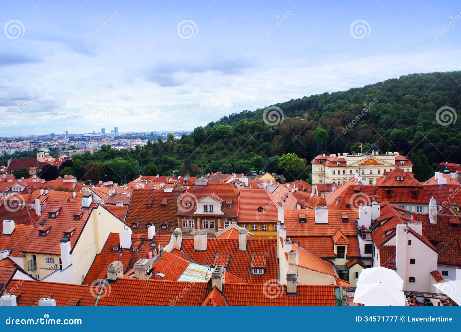 prague panorama from hradcanske namesti