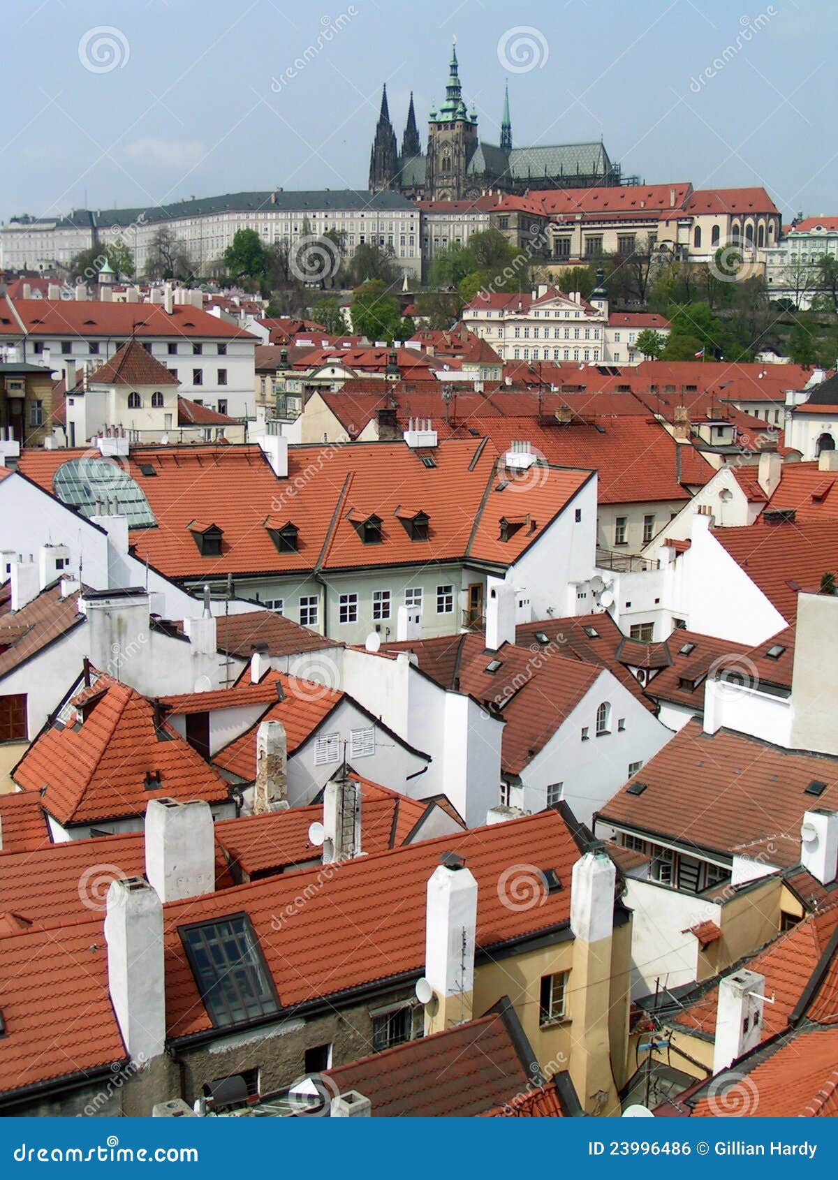 Prague Rooftops stock photo. Image of prague, tiles, orange 23996486