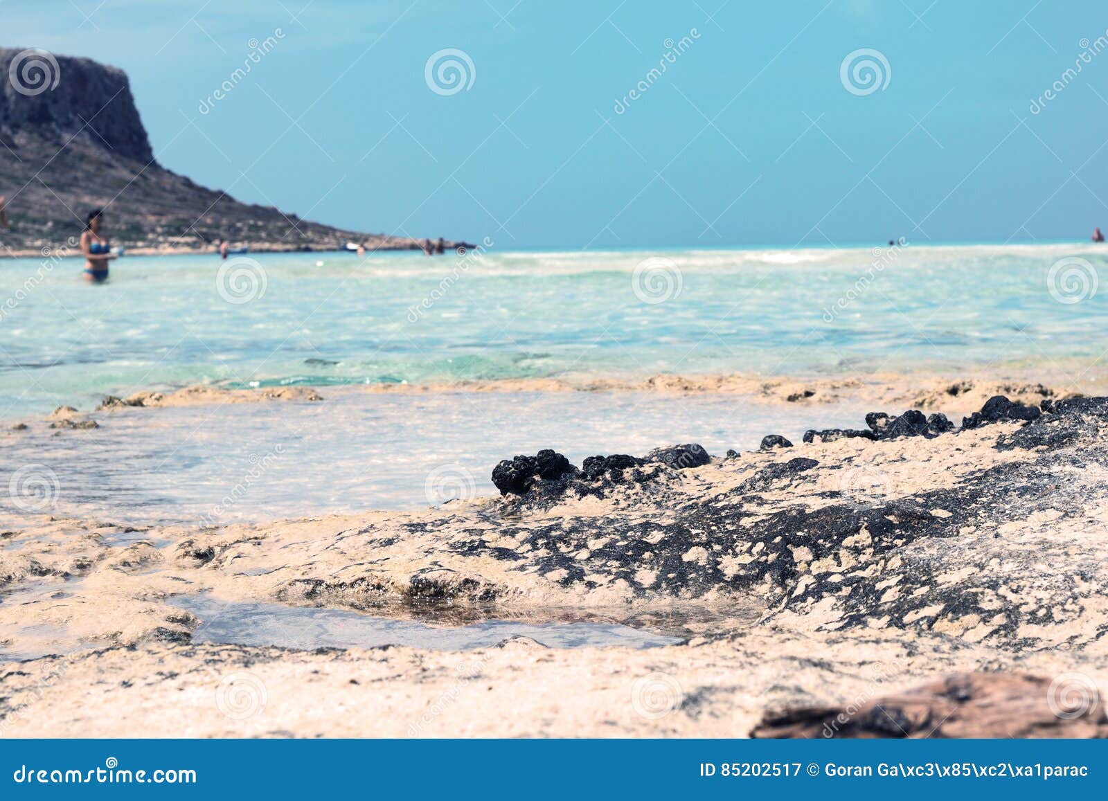 Relaxe em uma praia de Balos na Creta