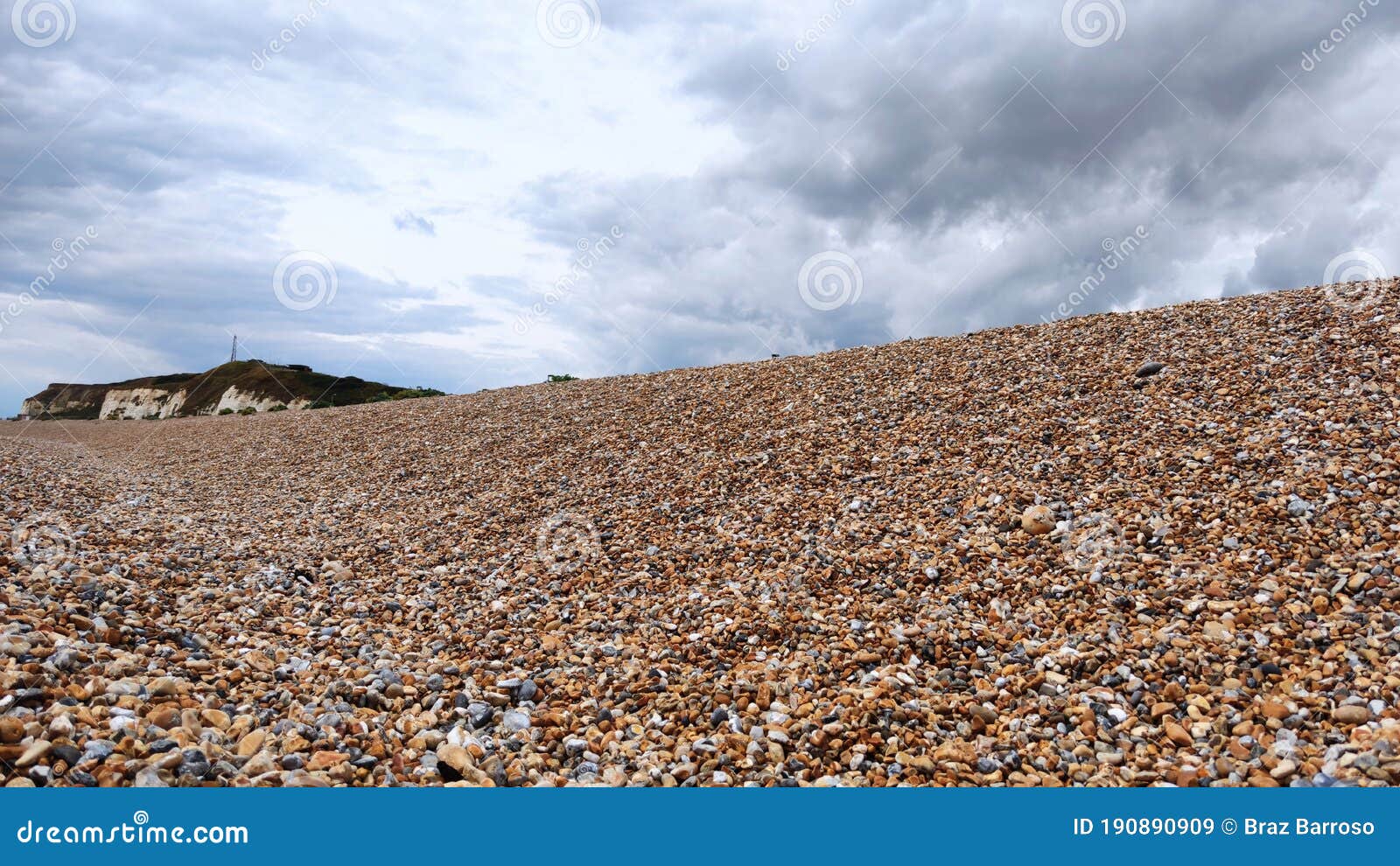 colorful stone beach in newhaven, clean blue water, england just beautiful!