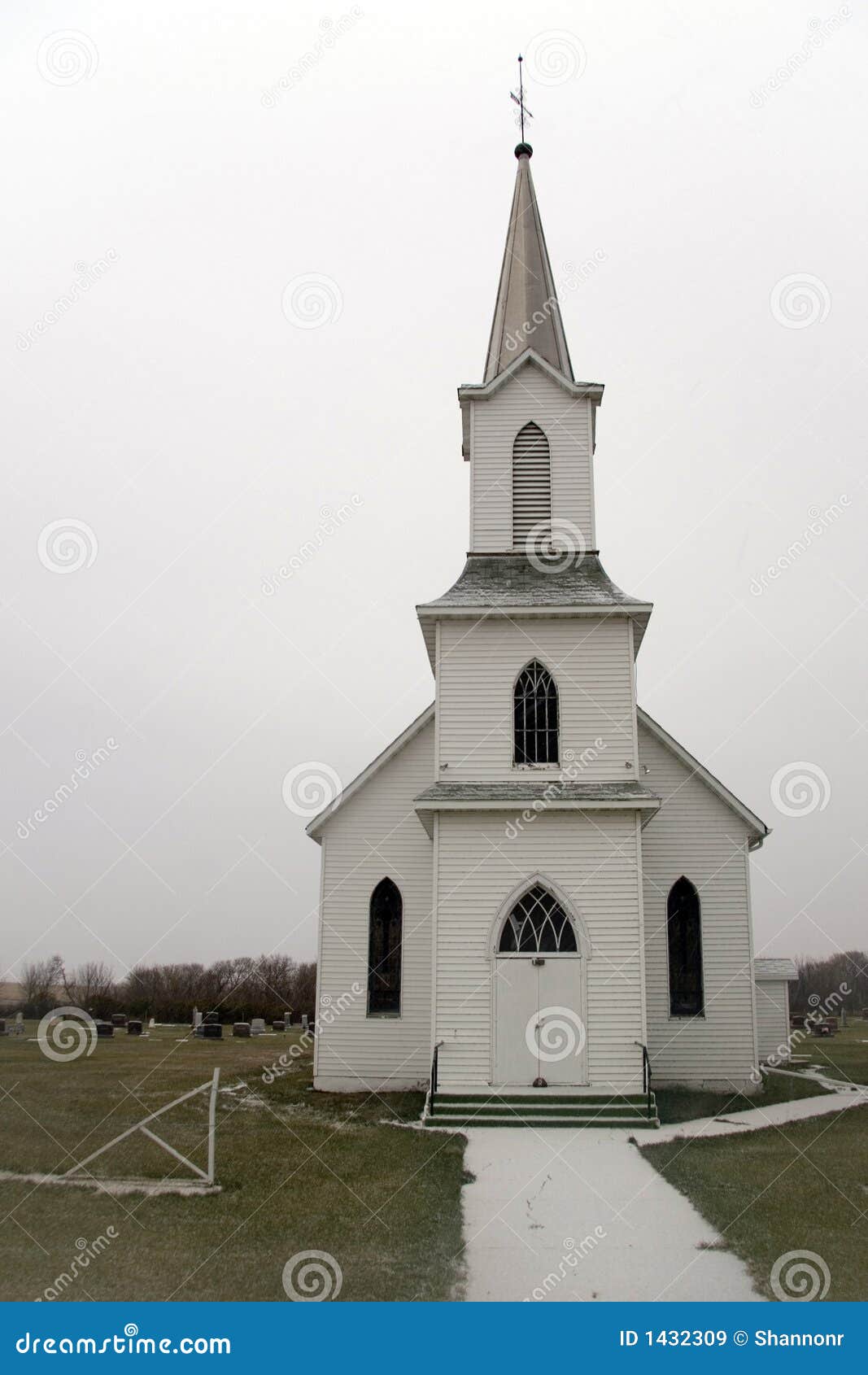 Prairie Church stock image. Image of cold, holy, religious 1432309