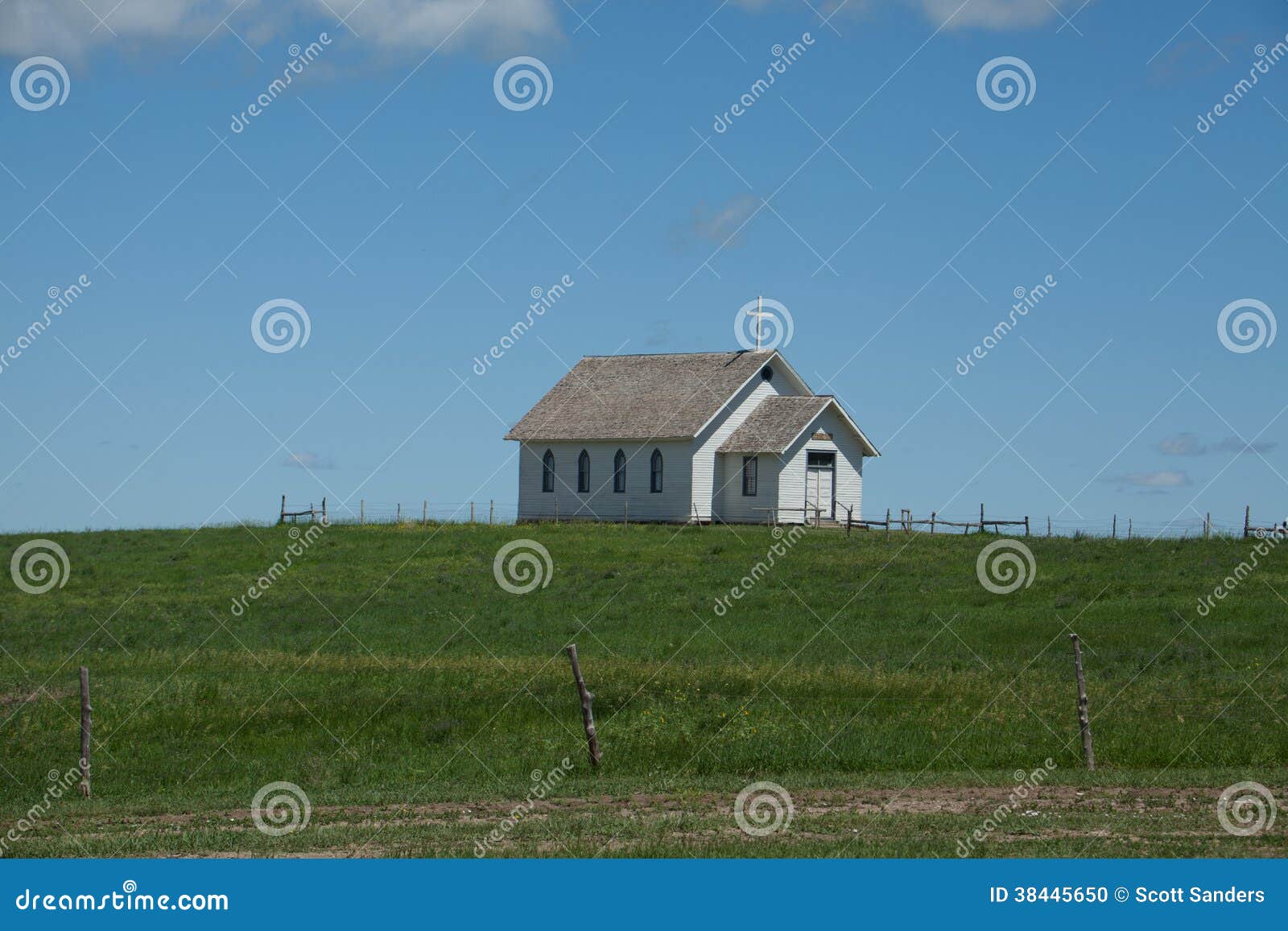 Prairie Church stock photo. Image of america, outdoors 38445650