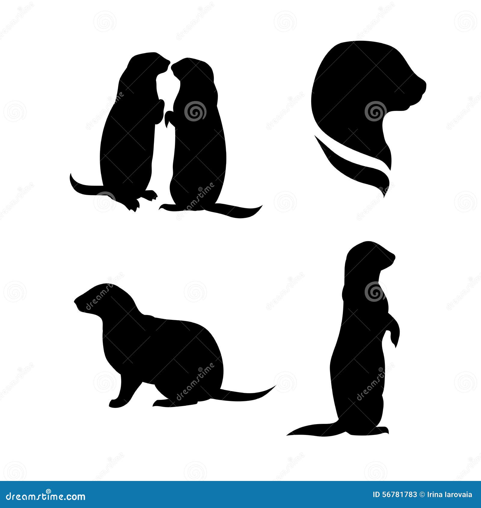 prairie dog  silhouettes