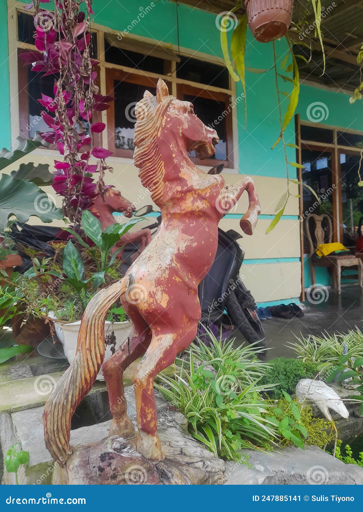Prancing Horse Statue in Front of the House Stock Image Image of