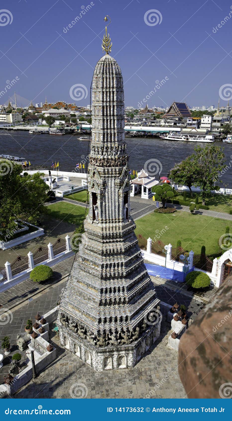 Prang at Thailand Temple stock photo. Image of kaeo, asia 14173632