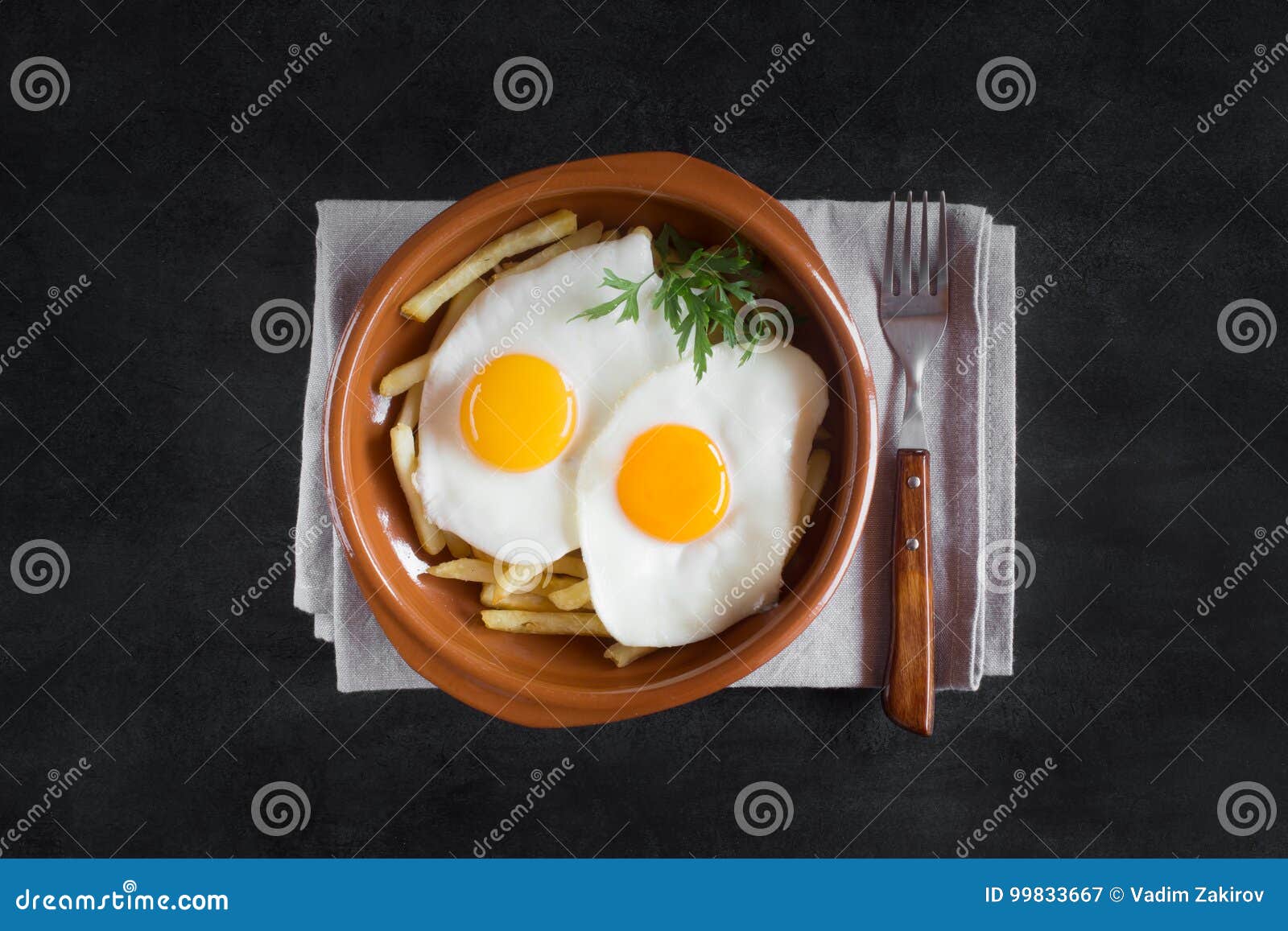 Pranzo Spagnolo Tradizionale Le Uova Fritte Con Le Patate Fritte Carne Di Maiale Curata Affetta Il Jamon Immagine Stock Immagine Di Ingrediente Naughty