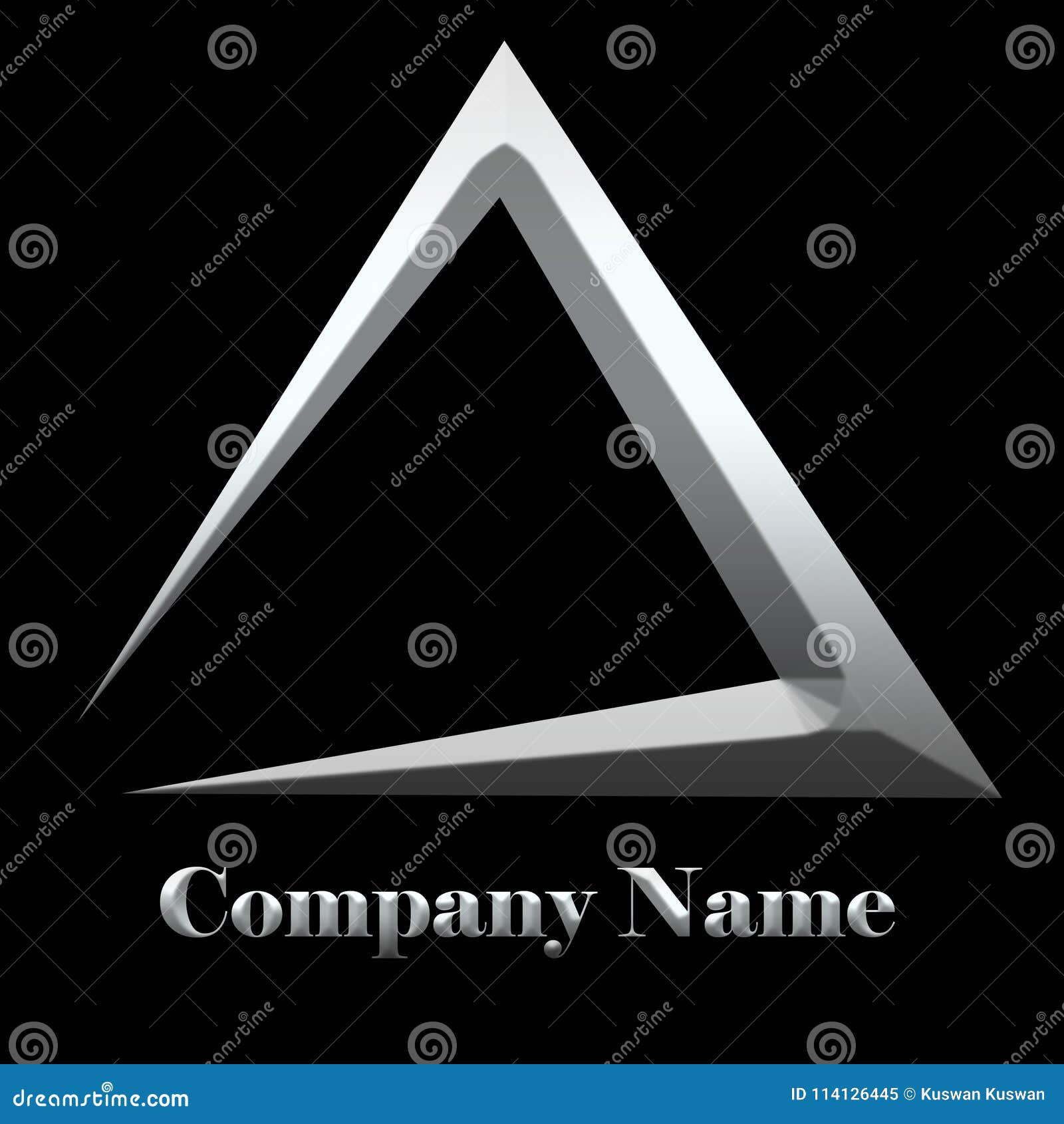 Prata Do Triângulo Para O Logotipo Ilustração Stock - Ilustração de letra,  creativo: 114126445