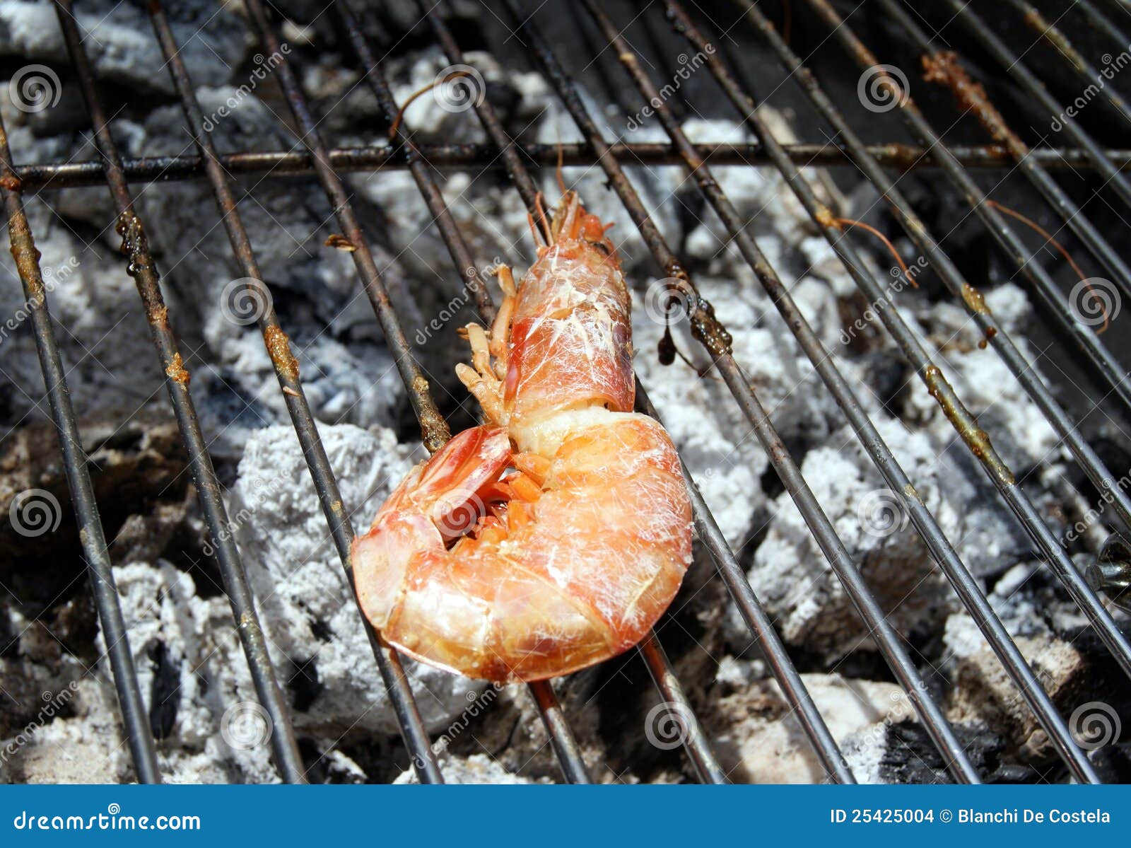 Prawn on the barbecue stock photo. Image of shrimps, barbecue 25425004
