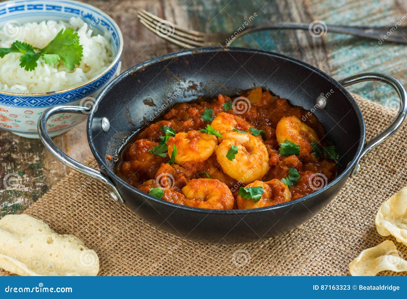 prawn curry and rice