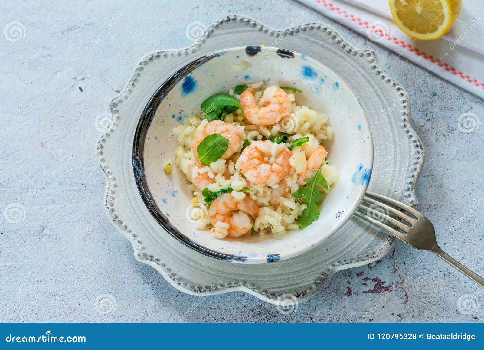 Prawn, Fennel and Rocket Risotto Stock Photo Image of gourmet, meal