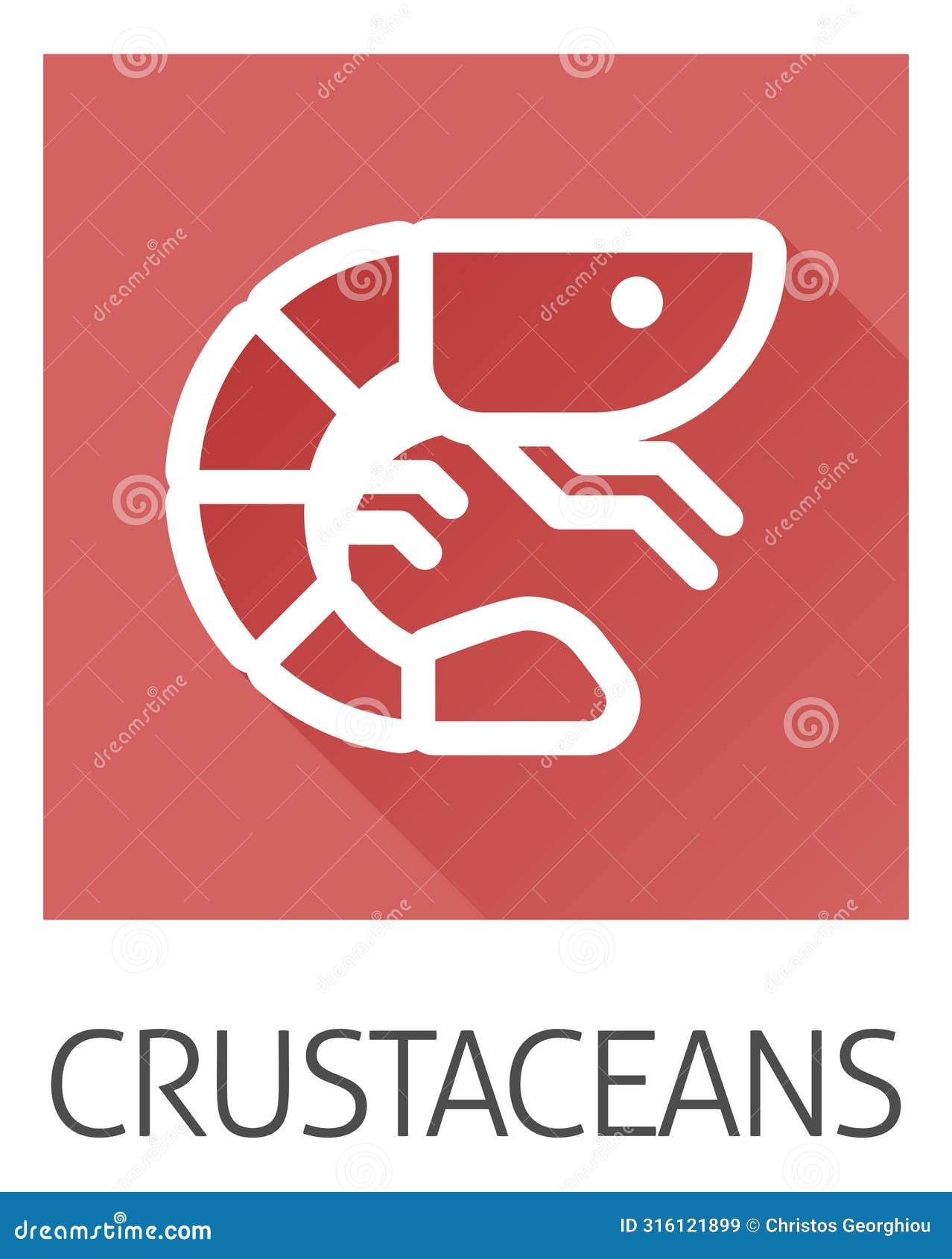 prawn shrimp crustacean food allergen allergy icon