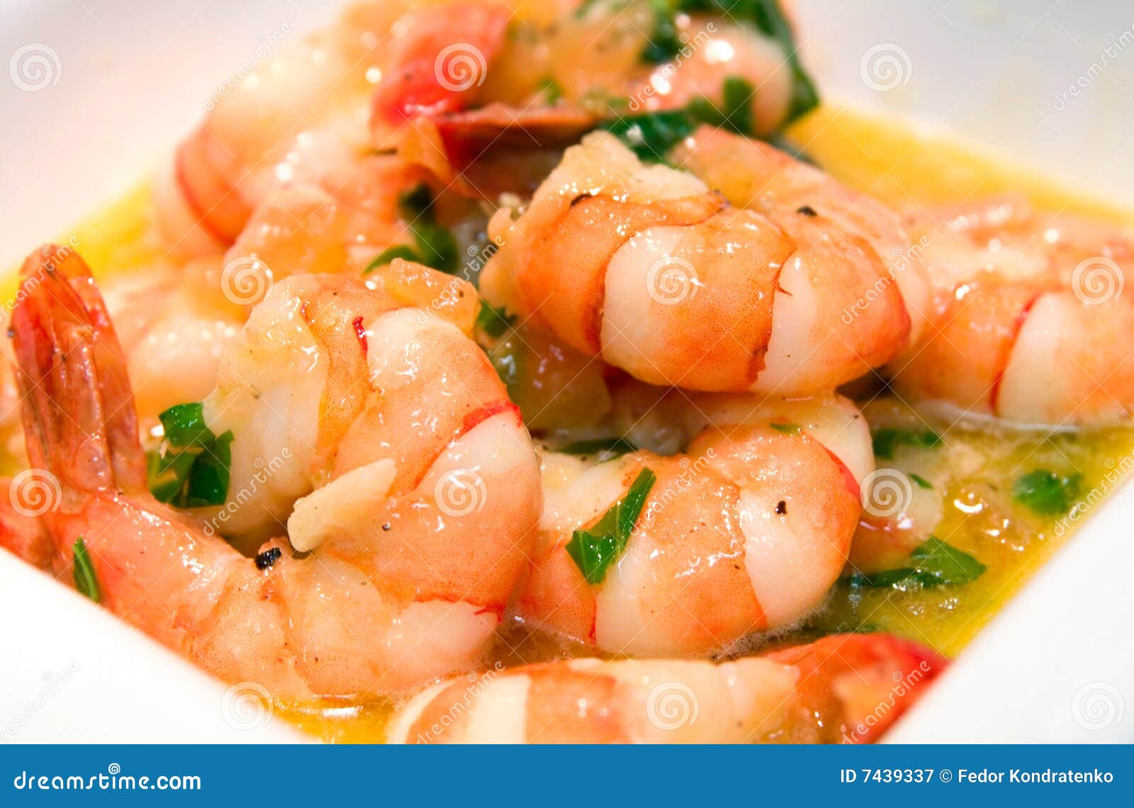 Prawns Fried with Olive Oil and Butter Stock Image Image of stewed