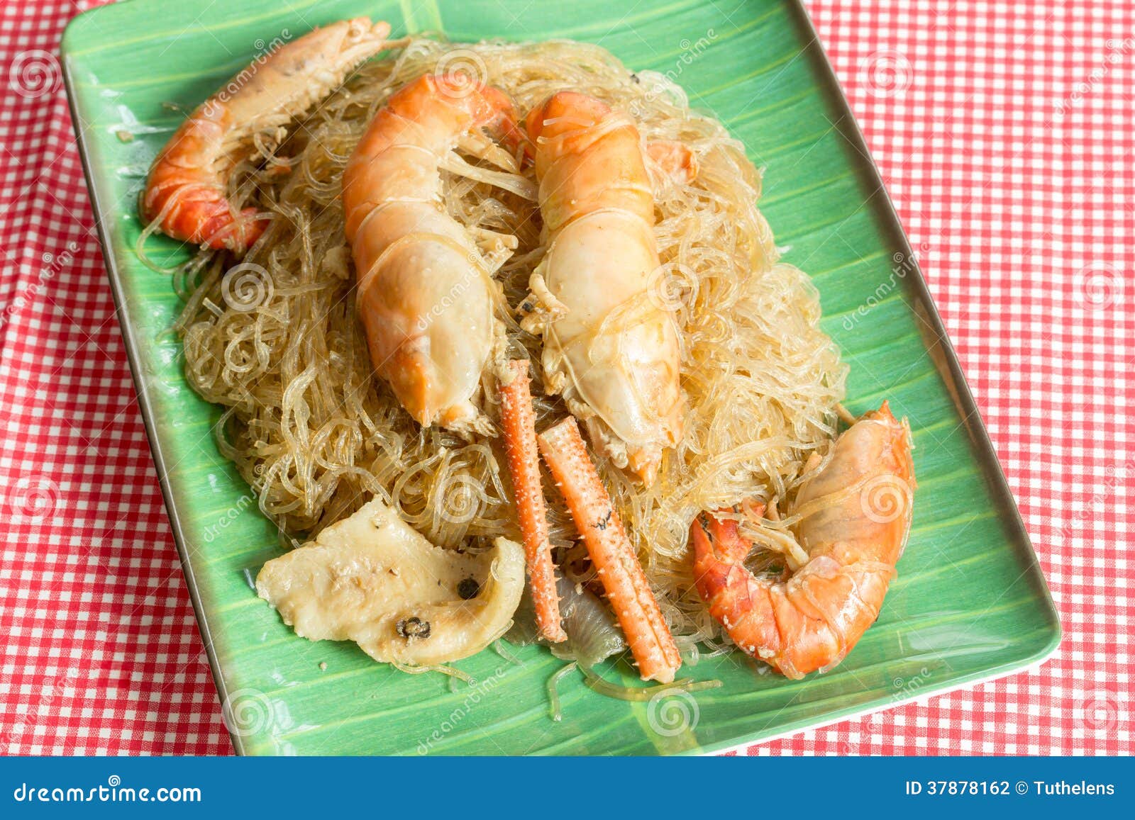 Prawns with Glass Noodles Steamed Stock Photo Image of cooking