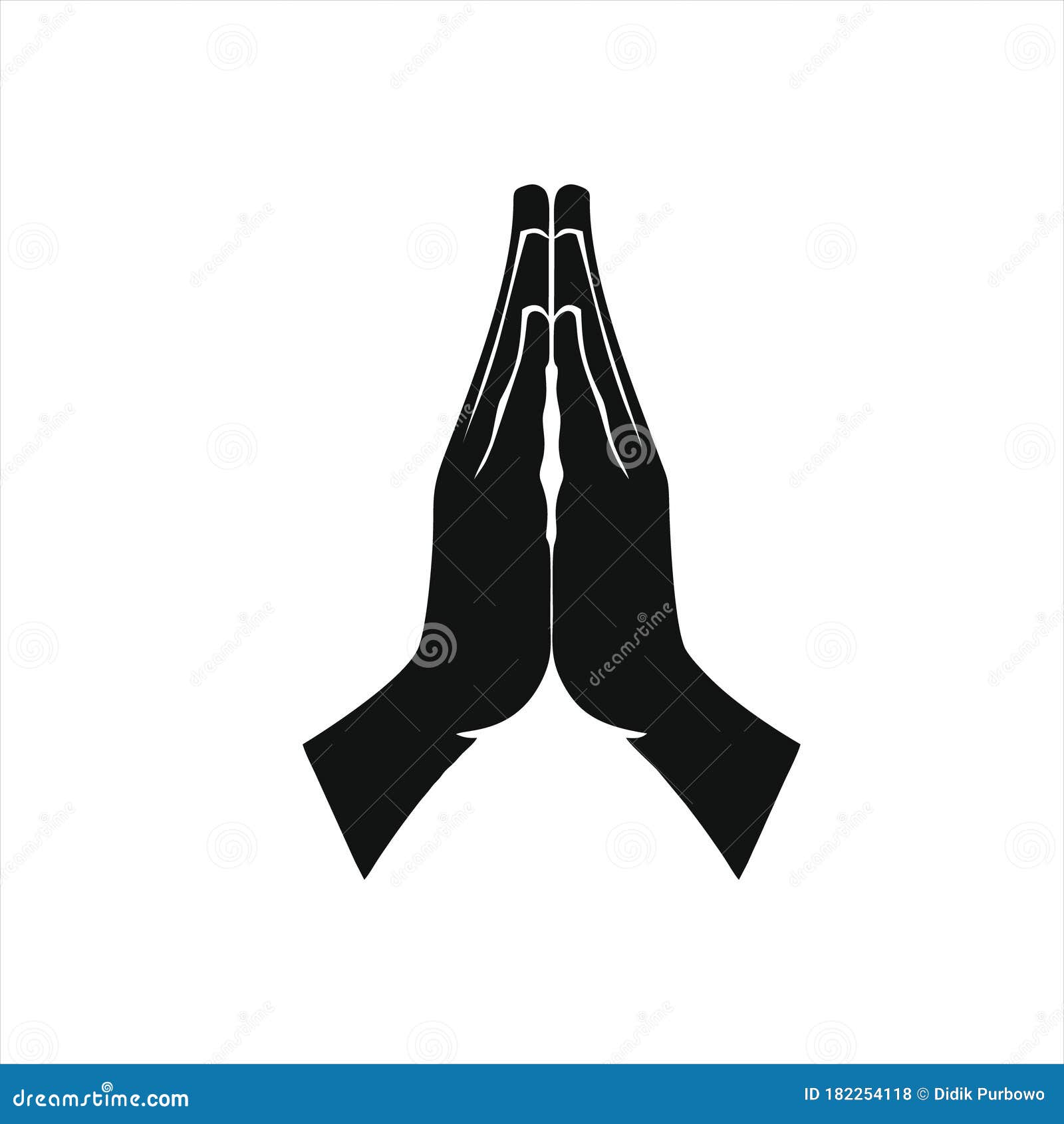 Pray Icon Isolated on White Background. Pray Icon in Trendy Design ...