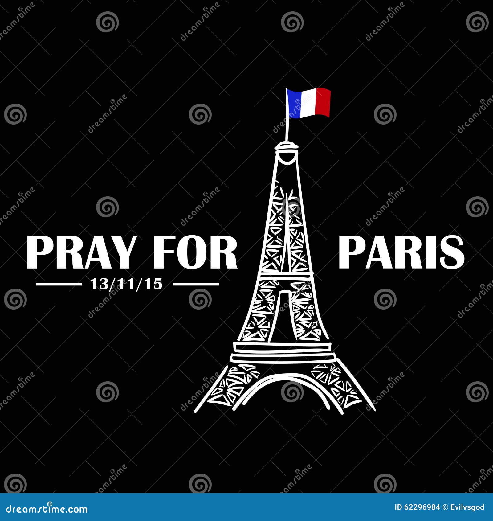 Pray for paris stock vector. Illustration of vector, terorists