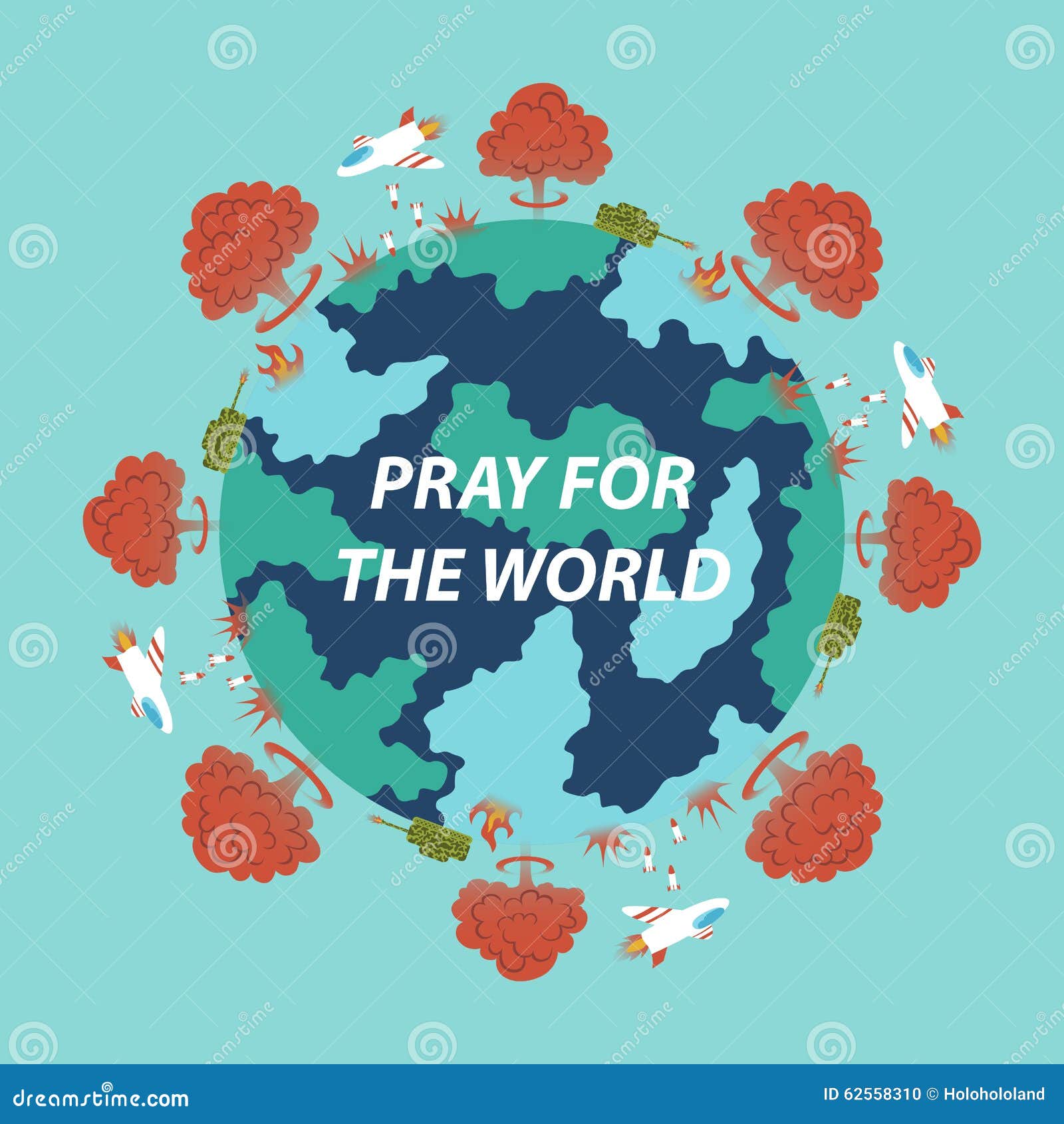 Pray for the world stock vector. Illustration of dead - 62558310