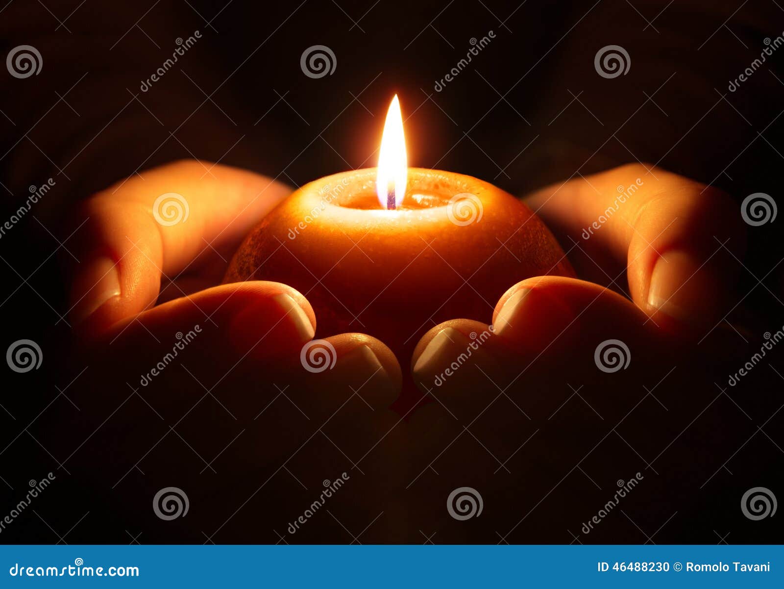 prayer - candle in hands