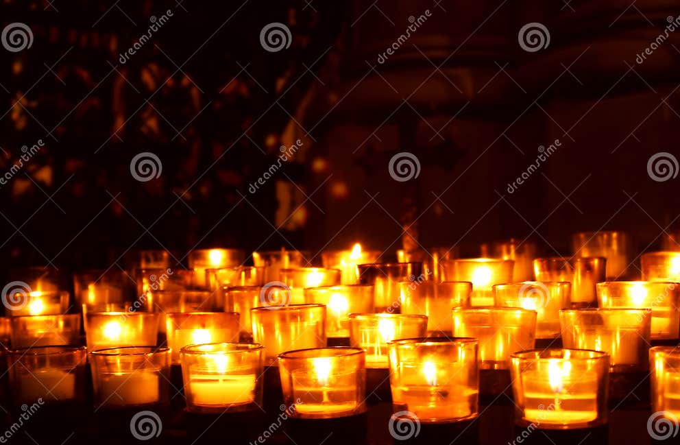 Prayer Candles stock image. Image of yellow, light, candle 27053133