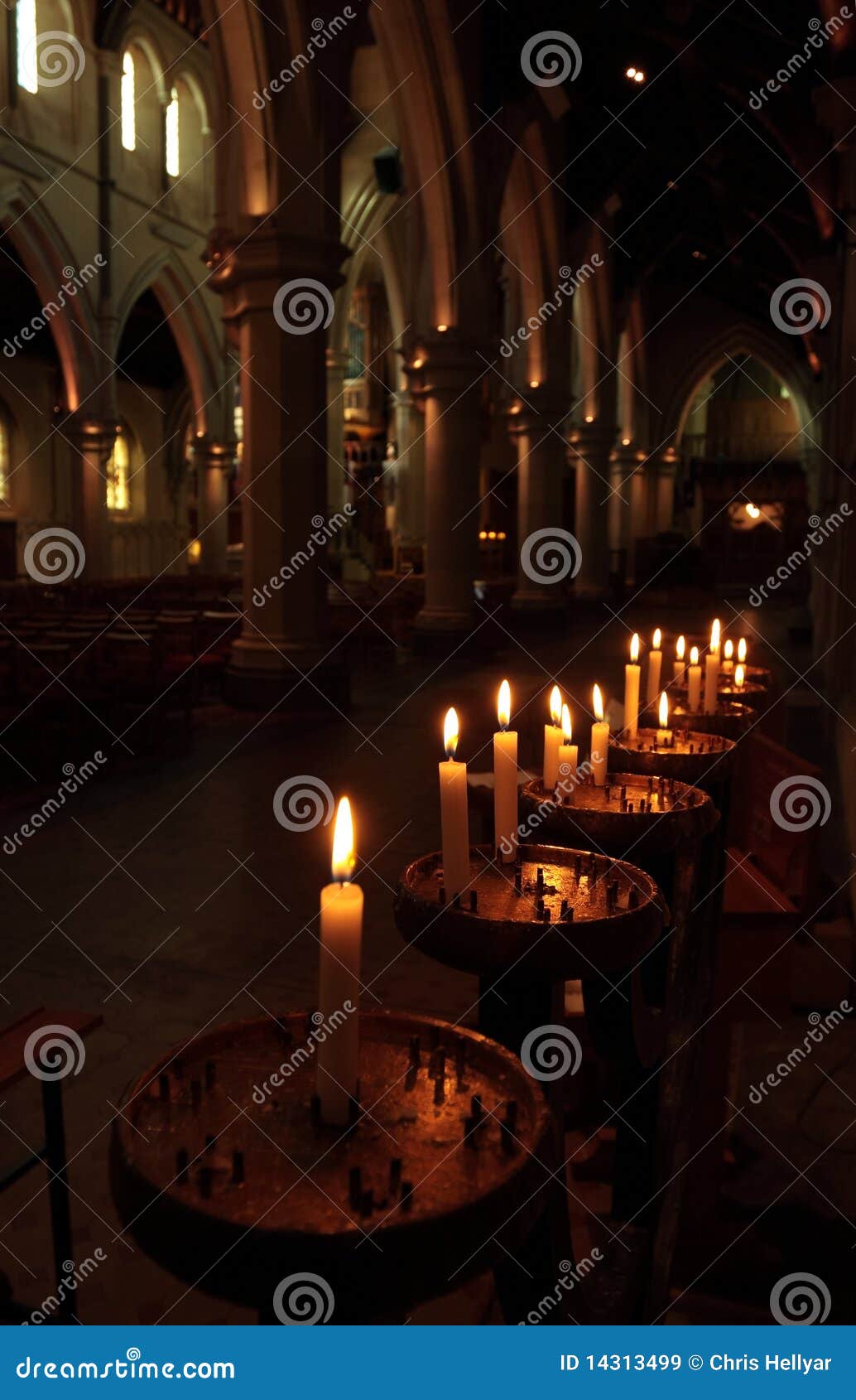 Prayer candles in a church editorial stock image. Image of color 14313499