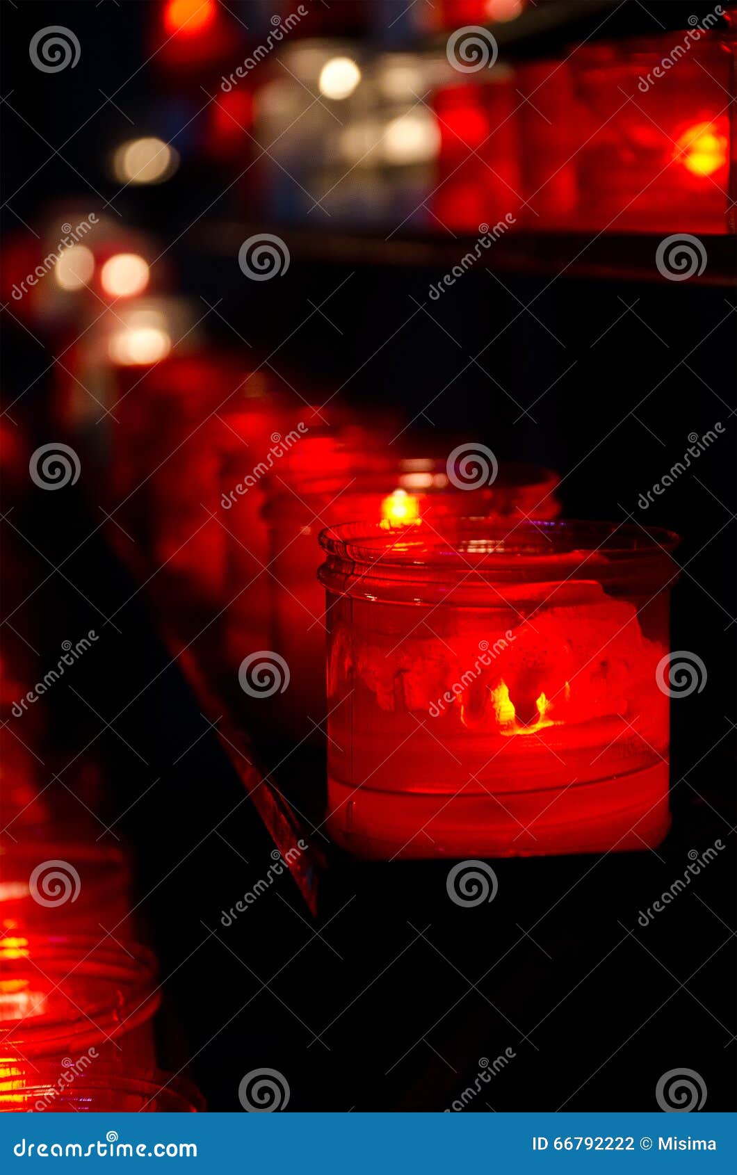 Prayer candles in church stock photo. Image of indoors 66792222