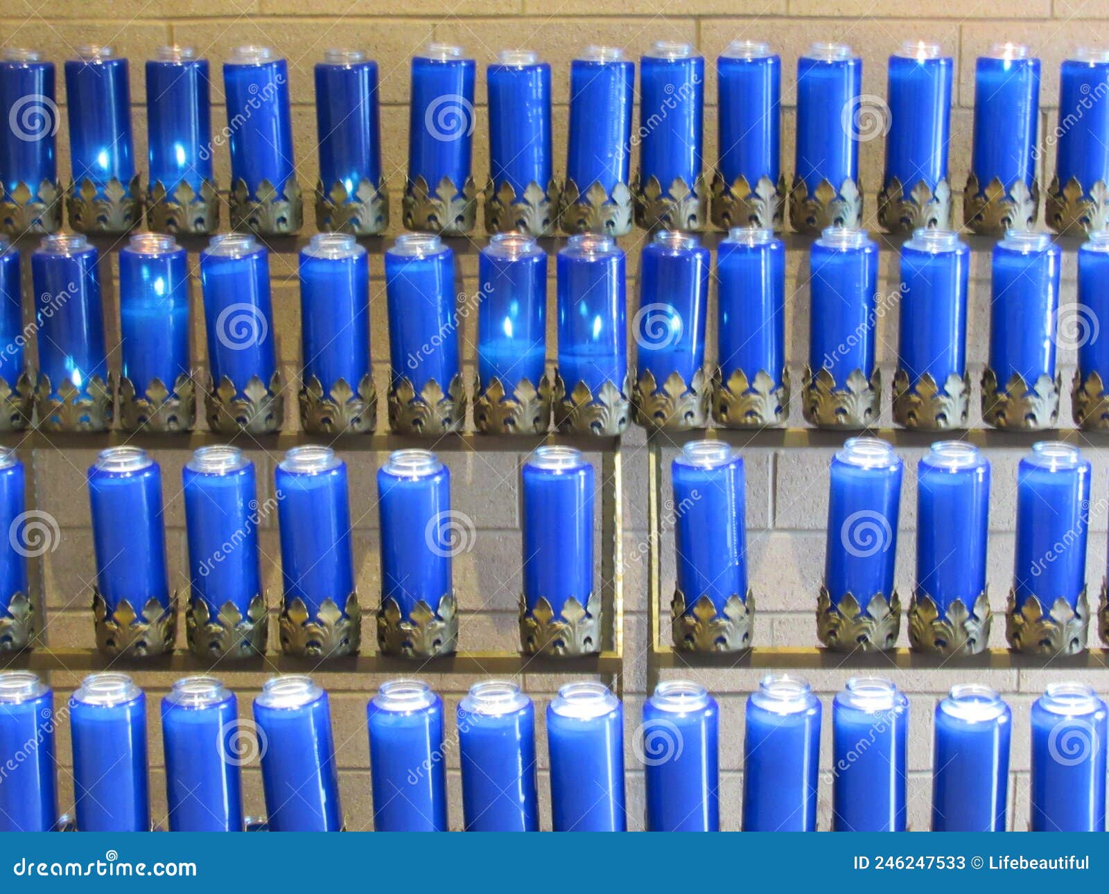 Prayer candles stock image. Image of yellow, room, light 246247533