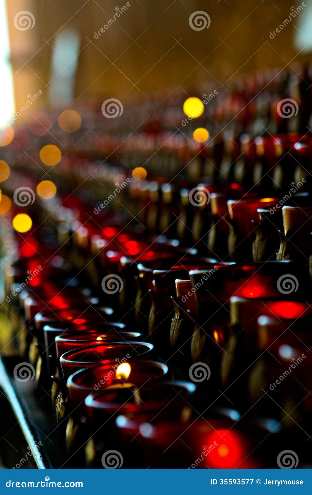Prayer Candles stock image. Image of fire, altar, dark 35593577