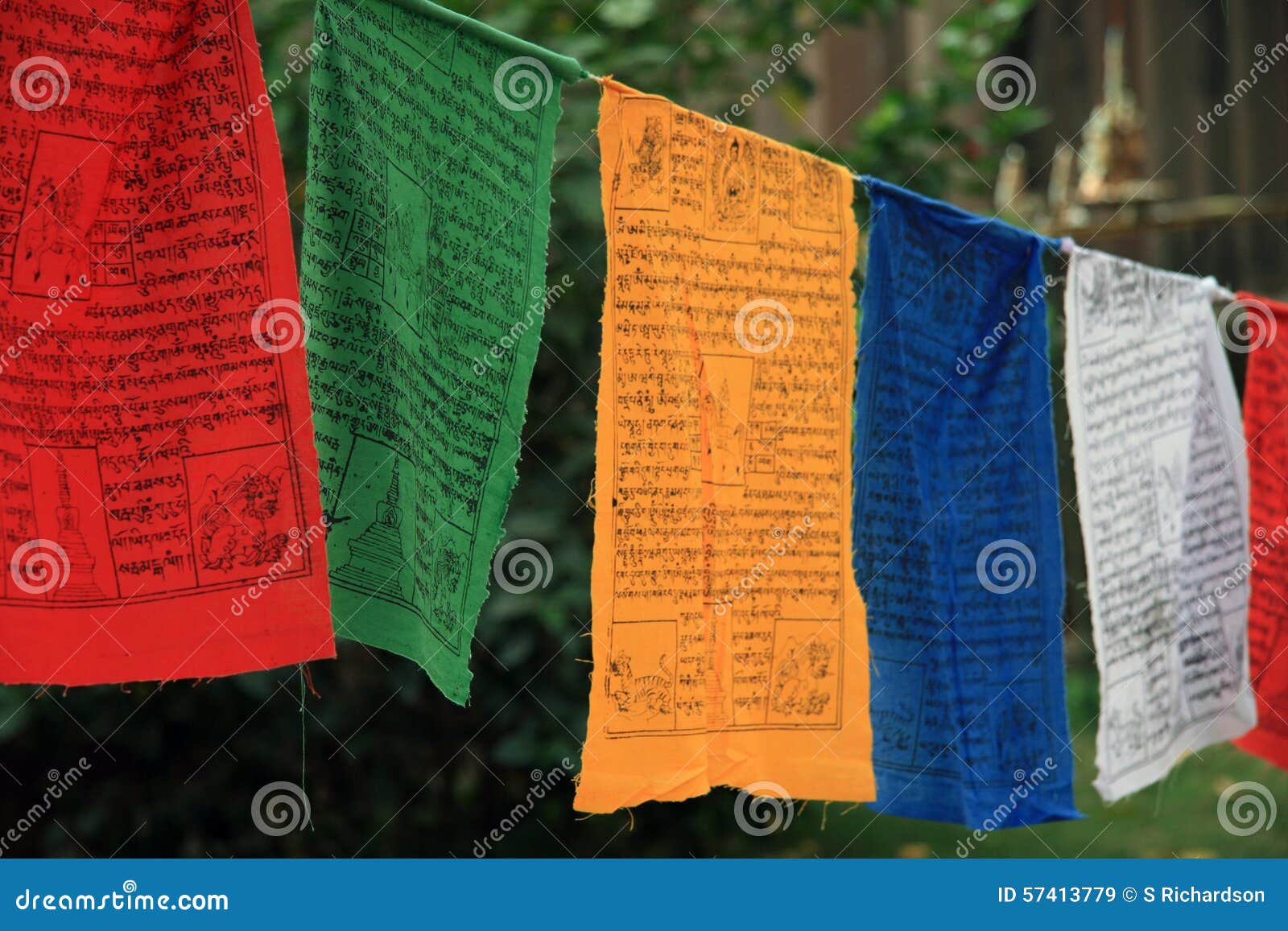 Prayer Flags stock image. Image of coloured, domuhan 57413779