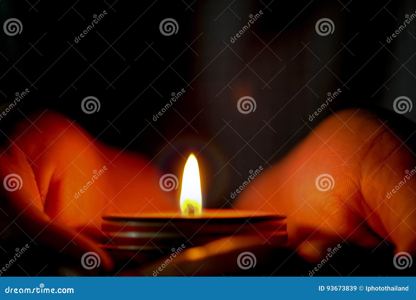 Prayer and Hope Concept of Candle Light in Hands Stock Image Image of