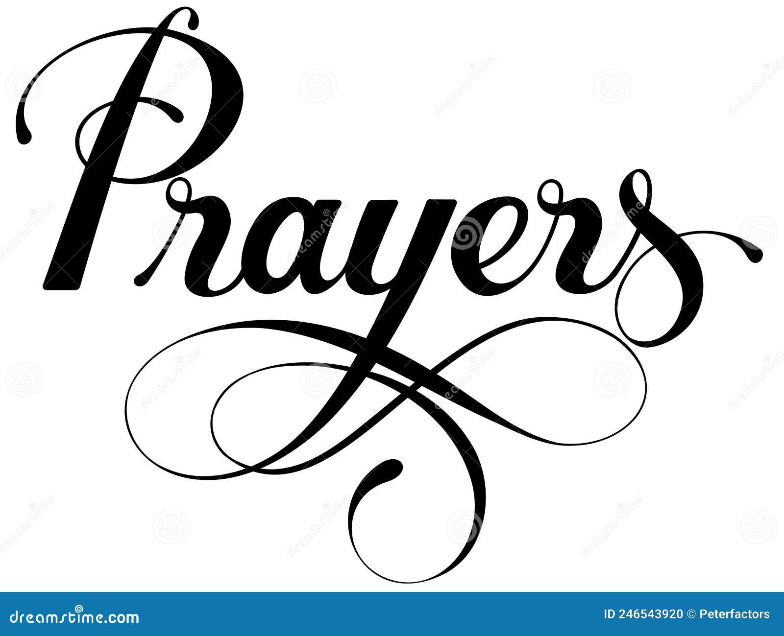 Prayers - Custom Calligraphy Text Stock Vector - Illustration of ...