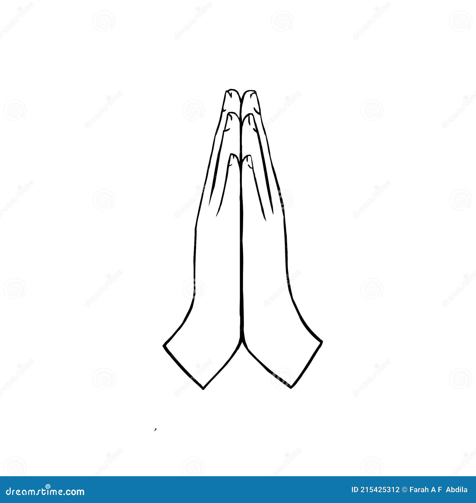 A Praying Hand Gesture Both Hand Clap Stock Photo - Illustration of ...