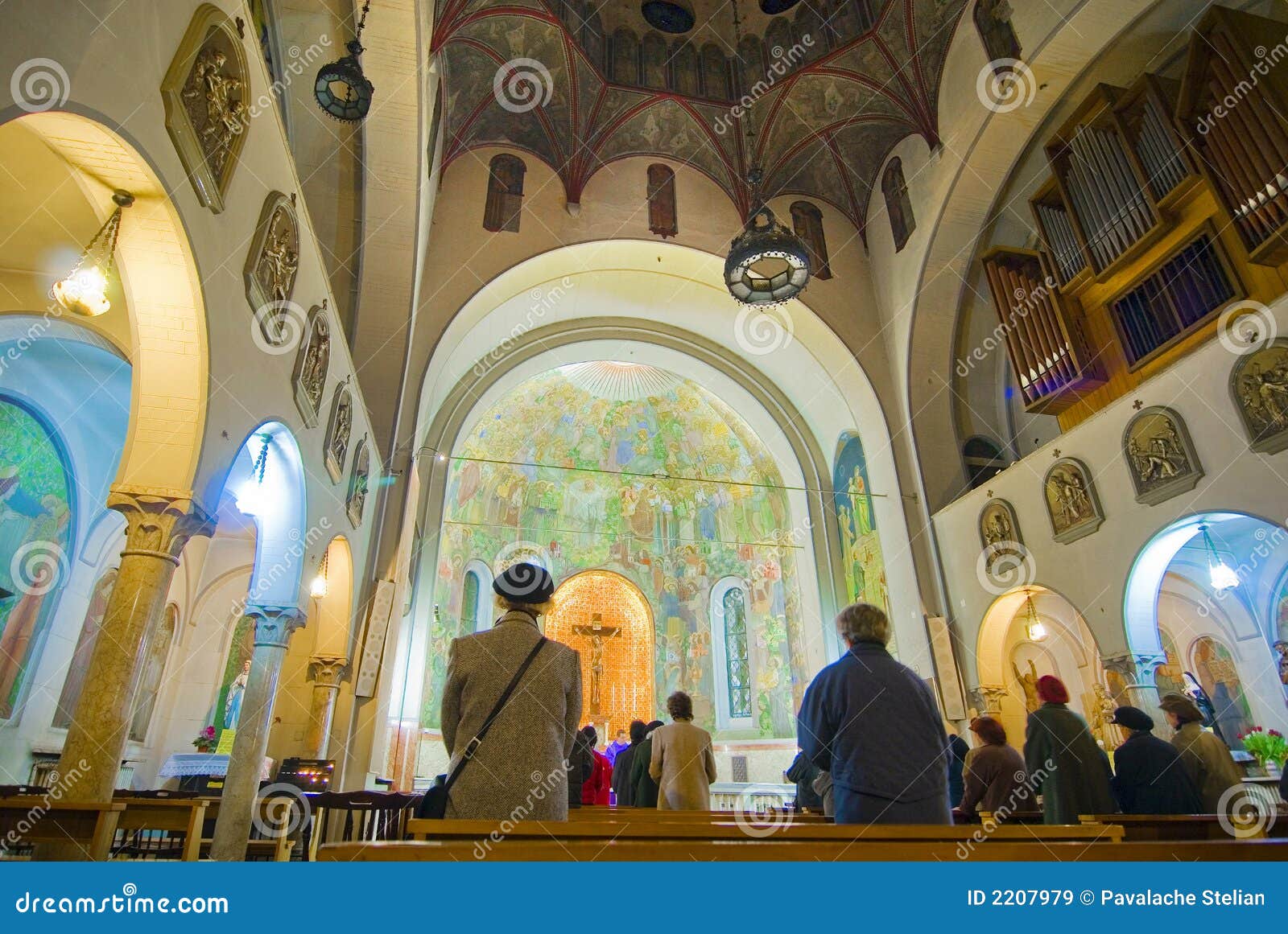 praying inside catholic church