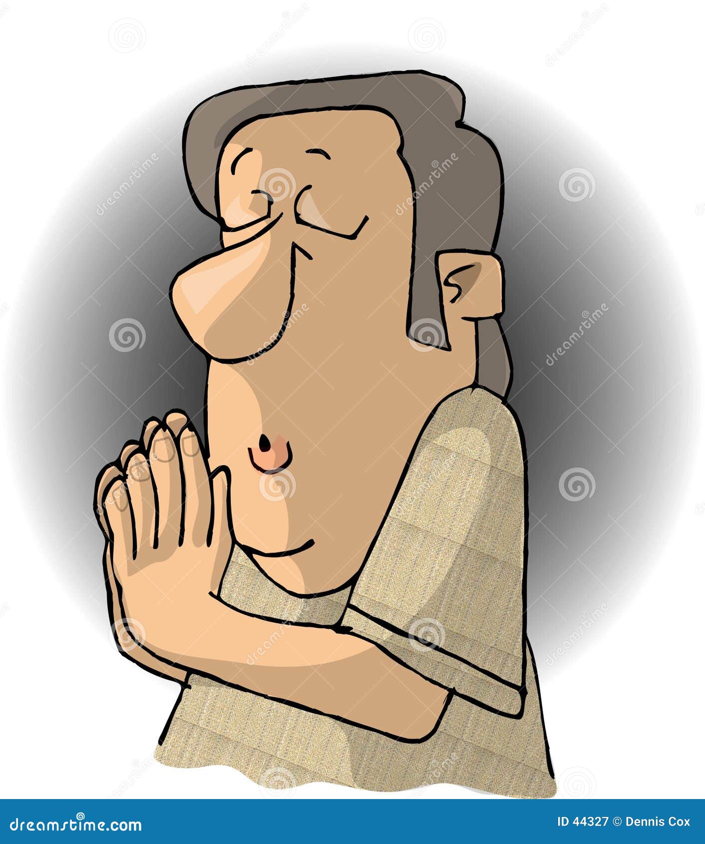 Praying Man stock illustration. Illustration of comic, prayer - 44327