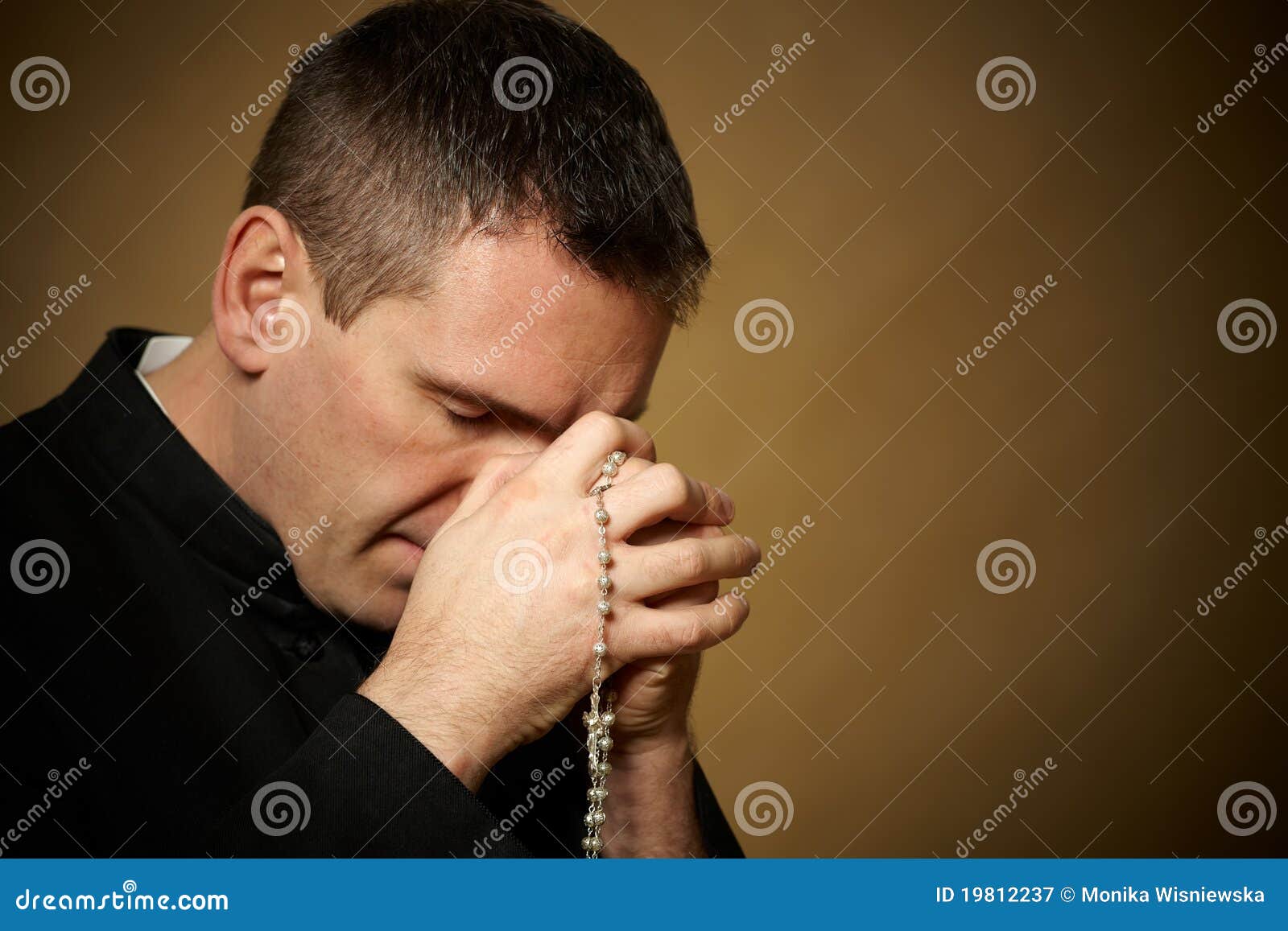 Praying priest stock image. Image of meditate, adult - 19812237