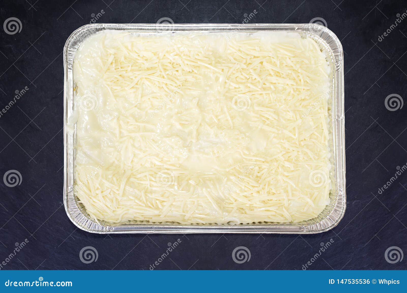 Precooked Cold Lasagne Foil Tray Stock Photo Image of calorie