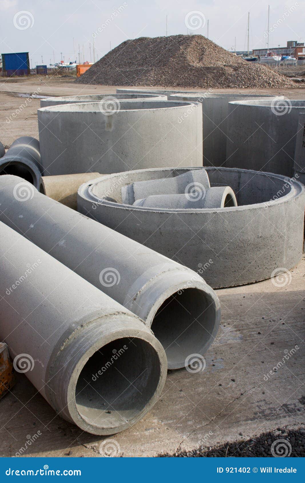 Pre Fabricated Concrete stock photo. Image of tube, concrete 921402