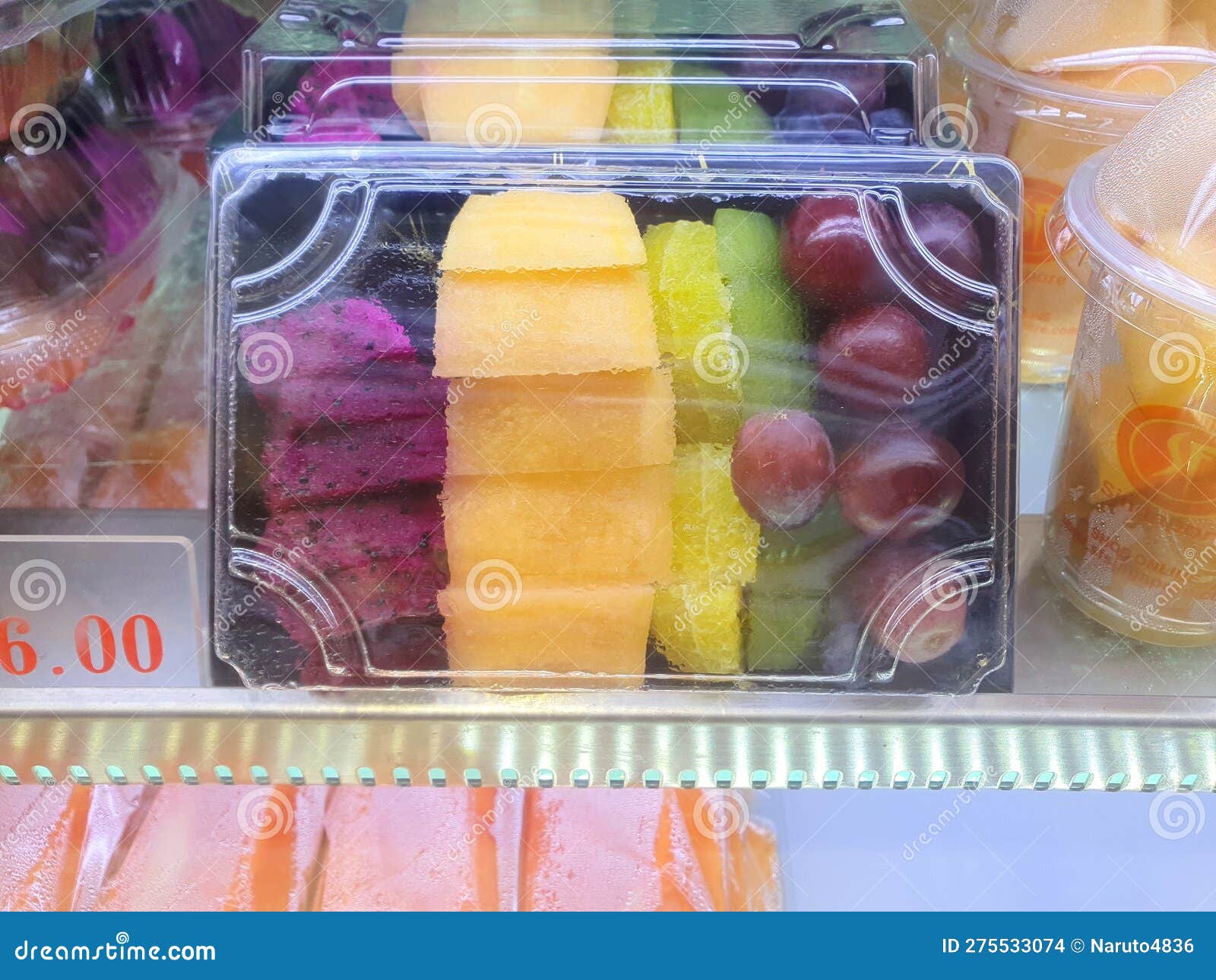 Pre Packed Cut Fruit on Sale in a Supermarket Stock Photo Image of