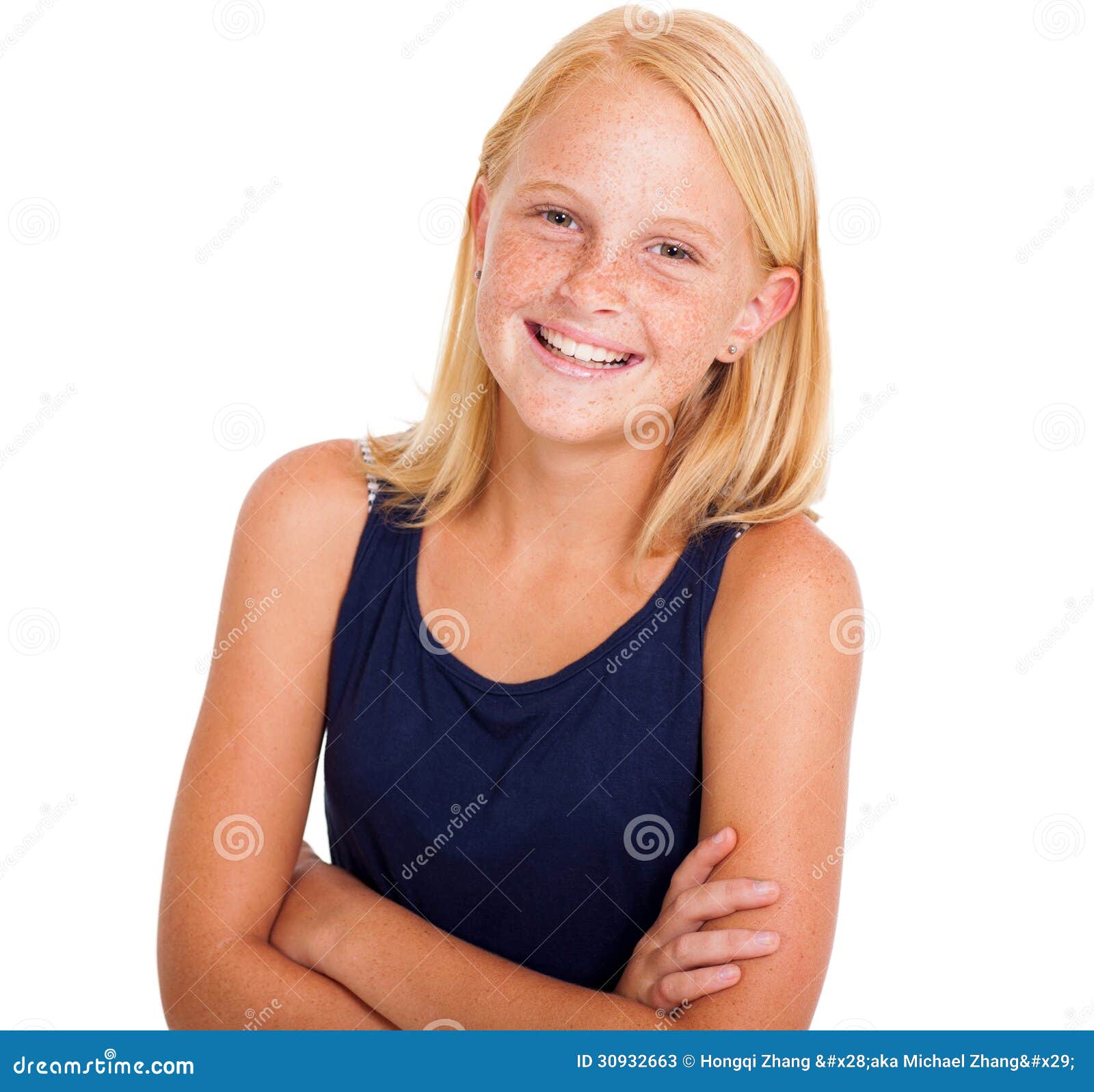 Pre Teen Girl Stock Image Image Of Background Freck