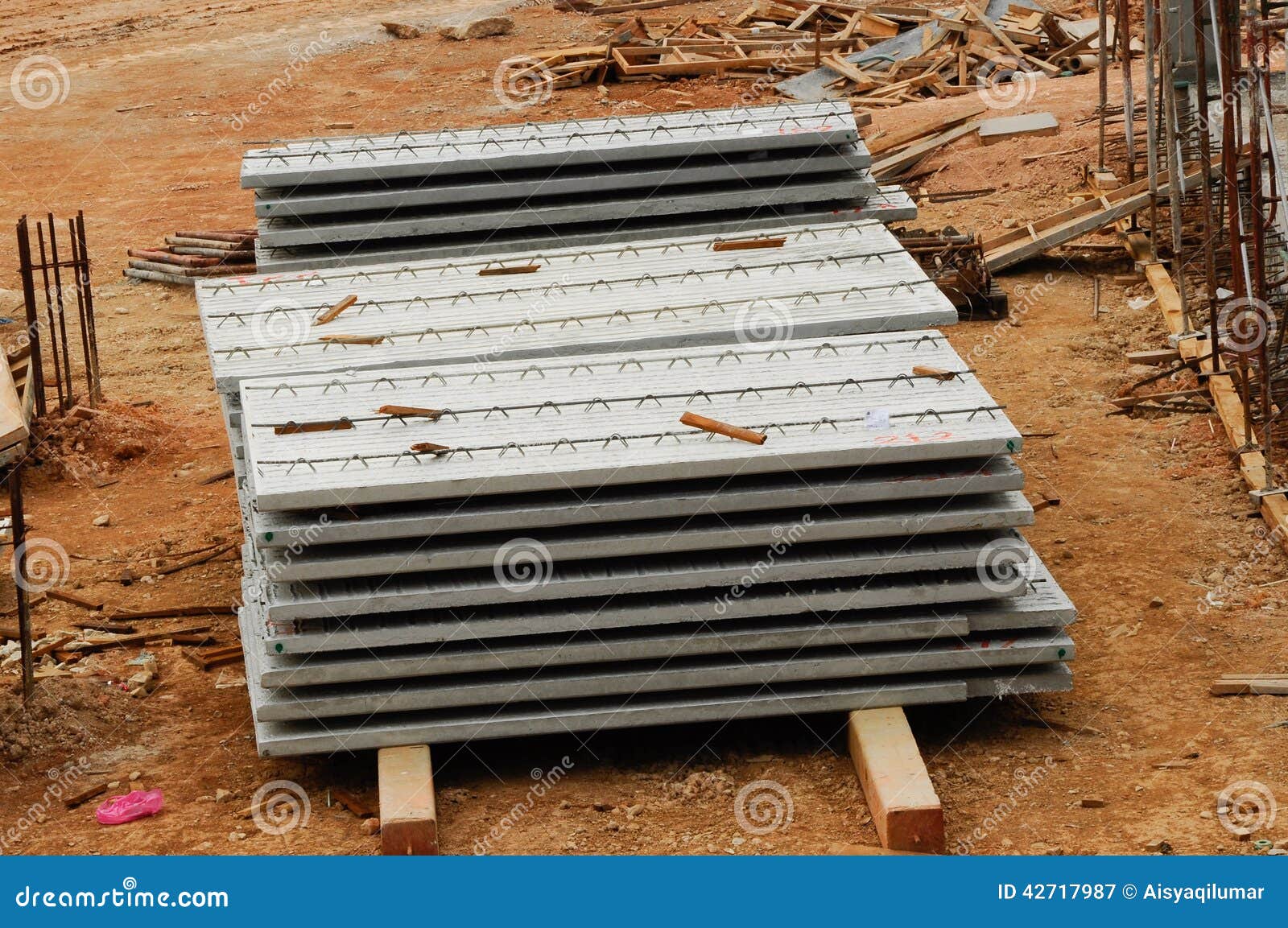 Precast Half Slab Floor Panel Stock Image Image of panel, concrete
