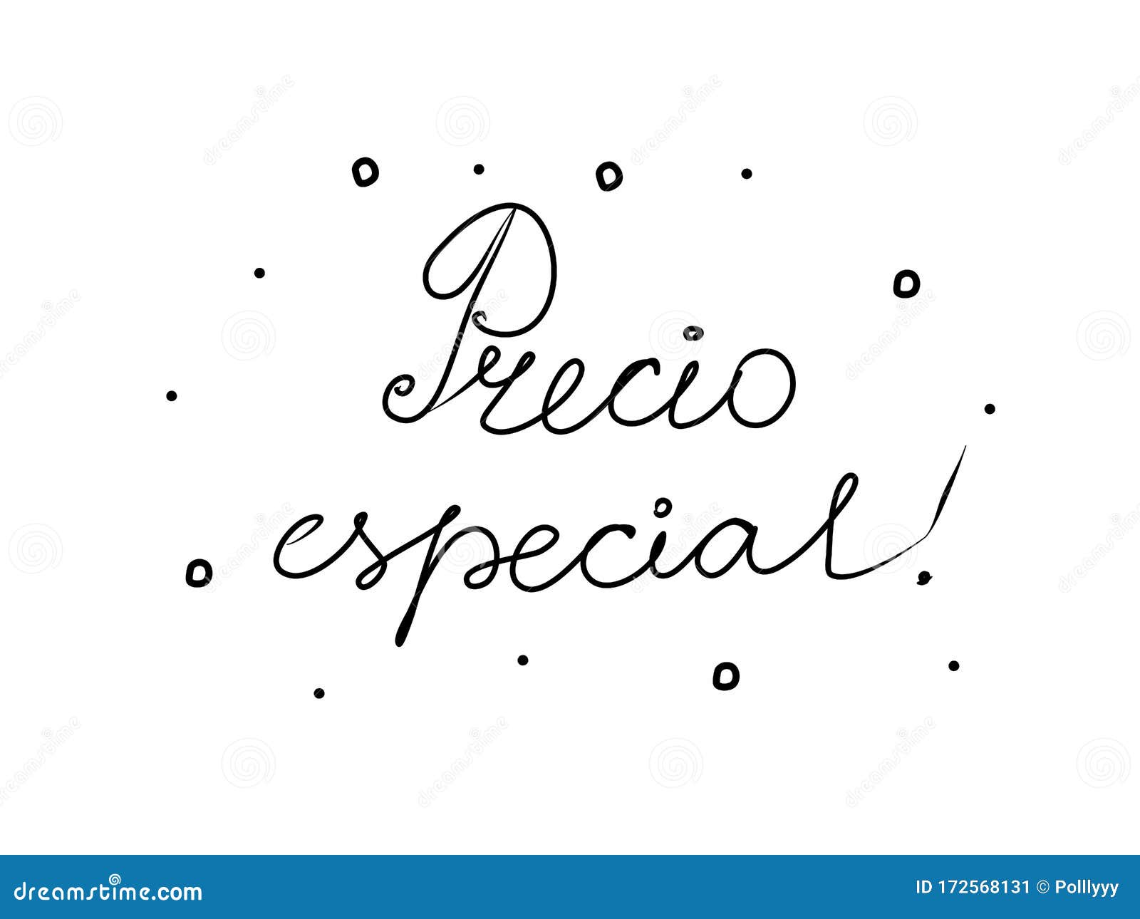 precio especial phrase handwritten with a calligraphy brush. special price in spanish. modern brush calligraphy.  word