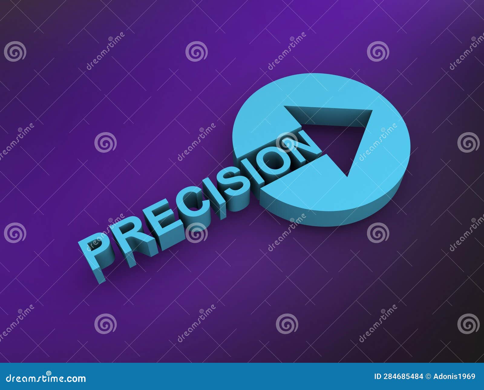 Precision word on purple stock illustration. Illustration of