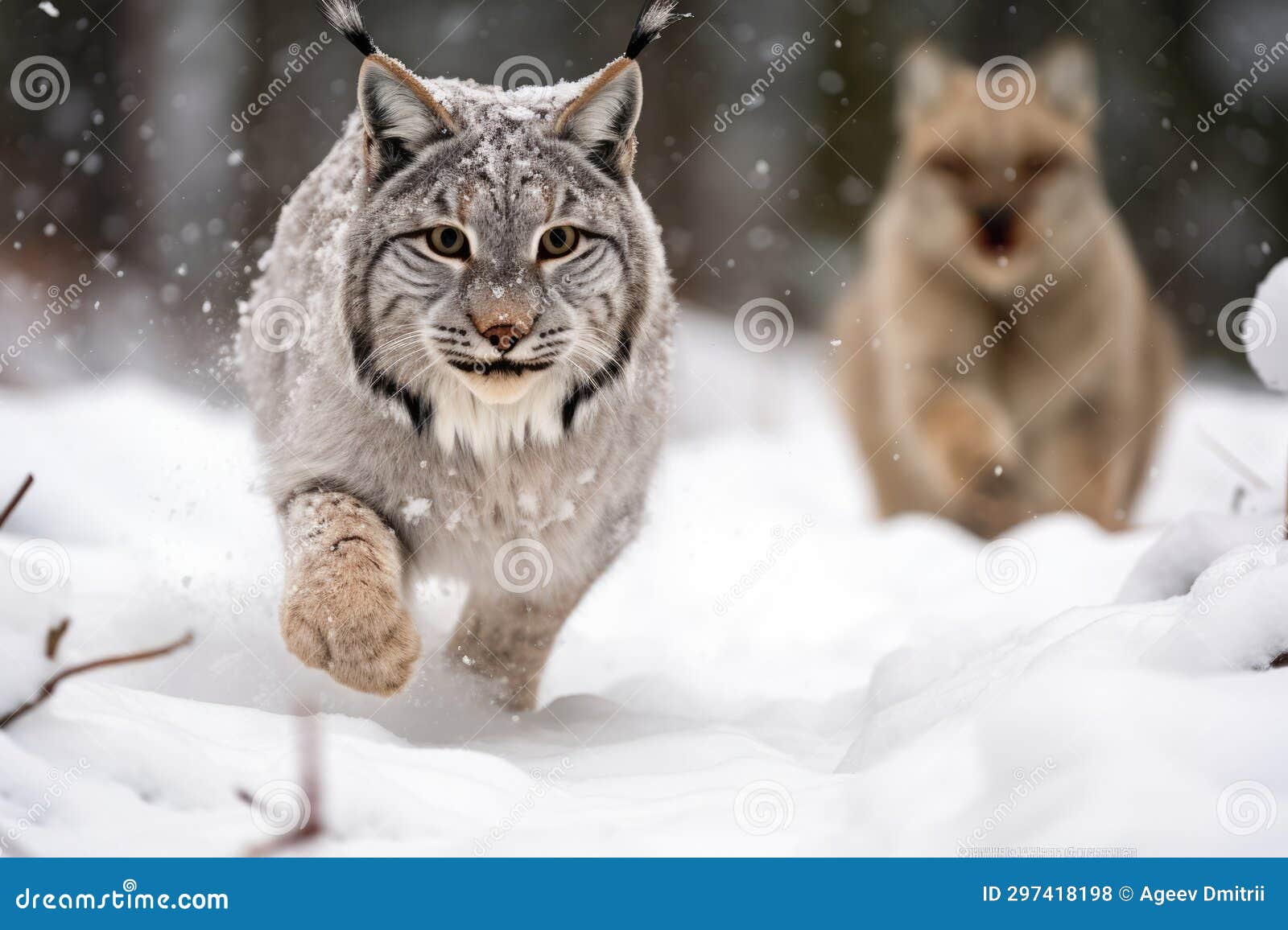 predator wildlife cat carnivore animal mammal snow winter outdoors feline nature lynx wild