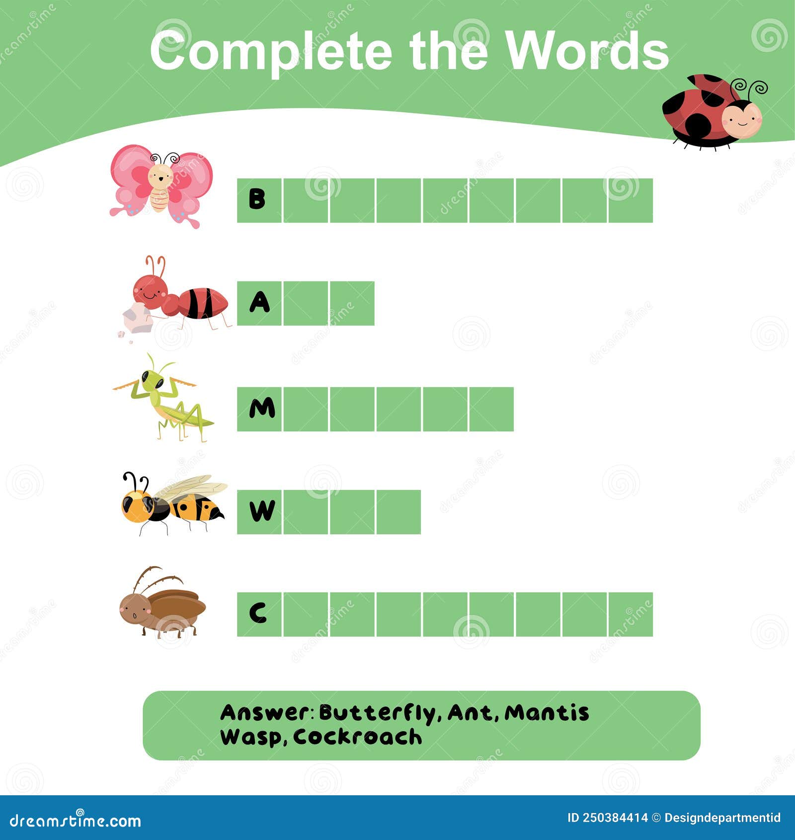 Completar Palavras Preencher As Letras Que Faltam Tarefa Jogo De