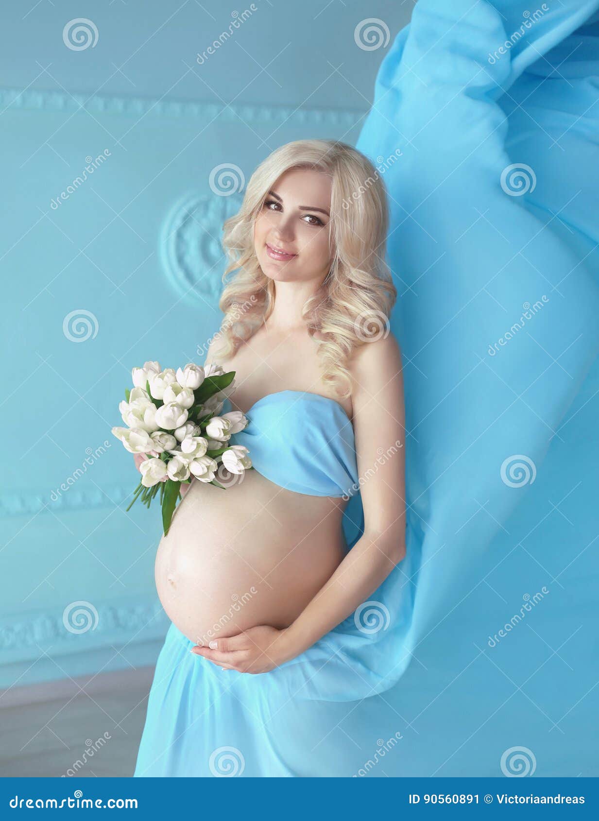 Pregnancy, Beautiful Pregnant Woman. Happy Motherhood Stock Image