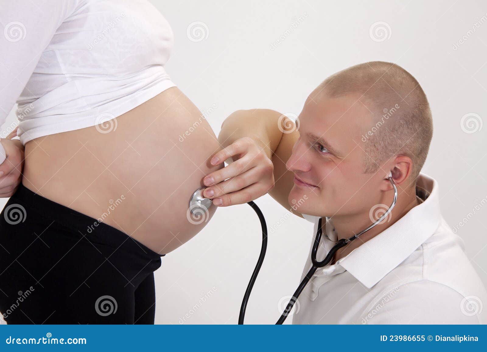 Pregnancy. Doctor with Stethoscope Stock Image Image of caucasian